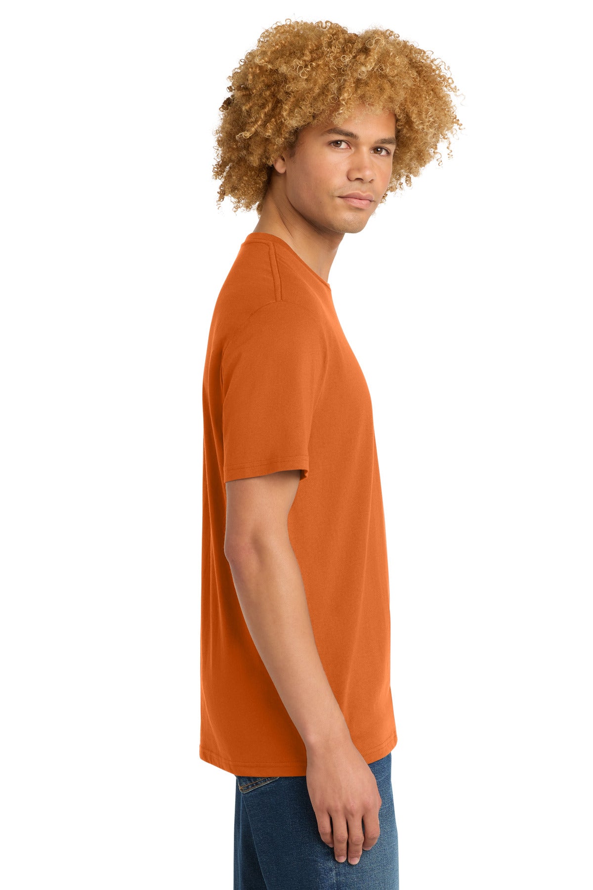 District Perfect Weight Tee. DT104 - Harvest Orange - side