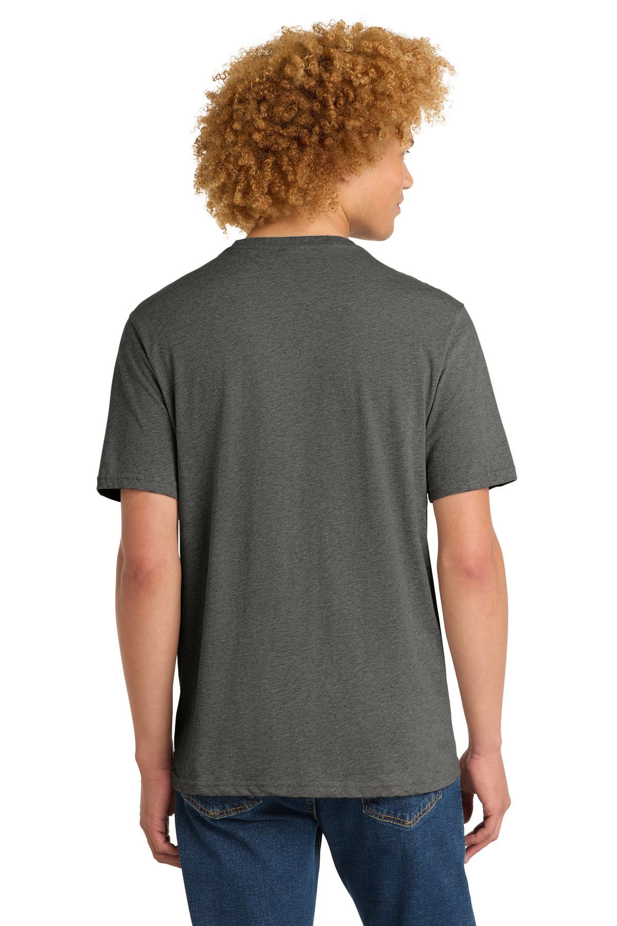 District Perfect Weight Tee. DT104 - Heathered Charcoal - back
