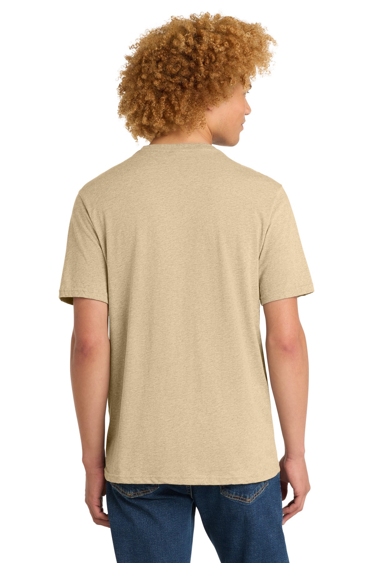District Perfect Weight Tee. DT104 - Heathered Latte - back