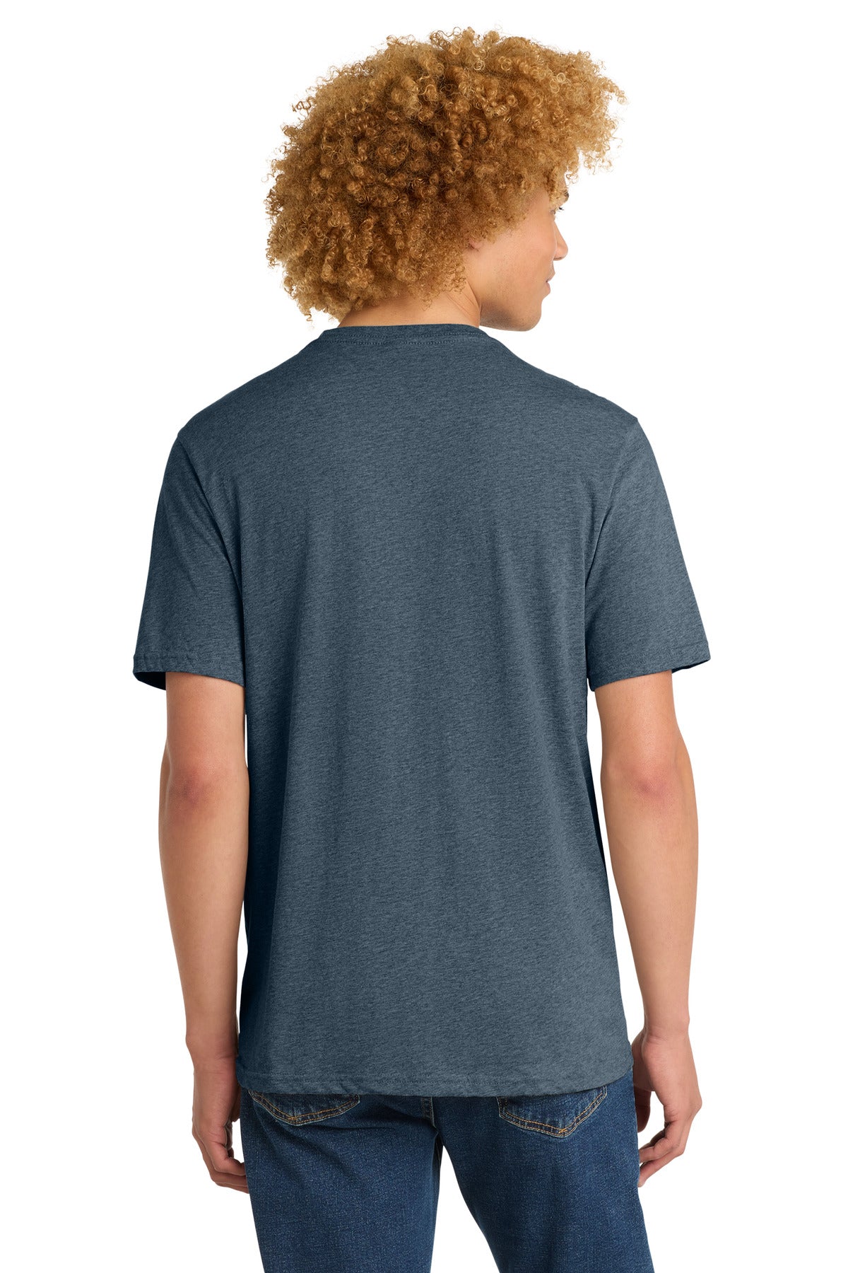 District Perfect Weight Tee. DT104 - Heathered Navy - back