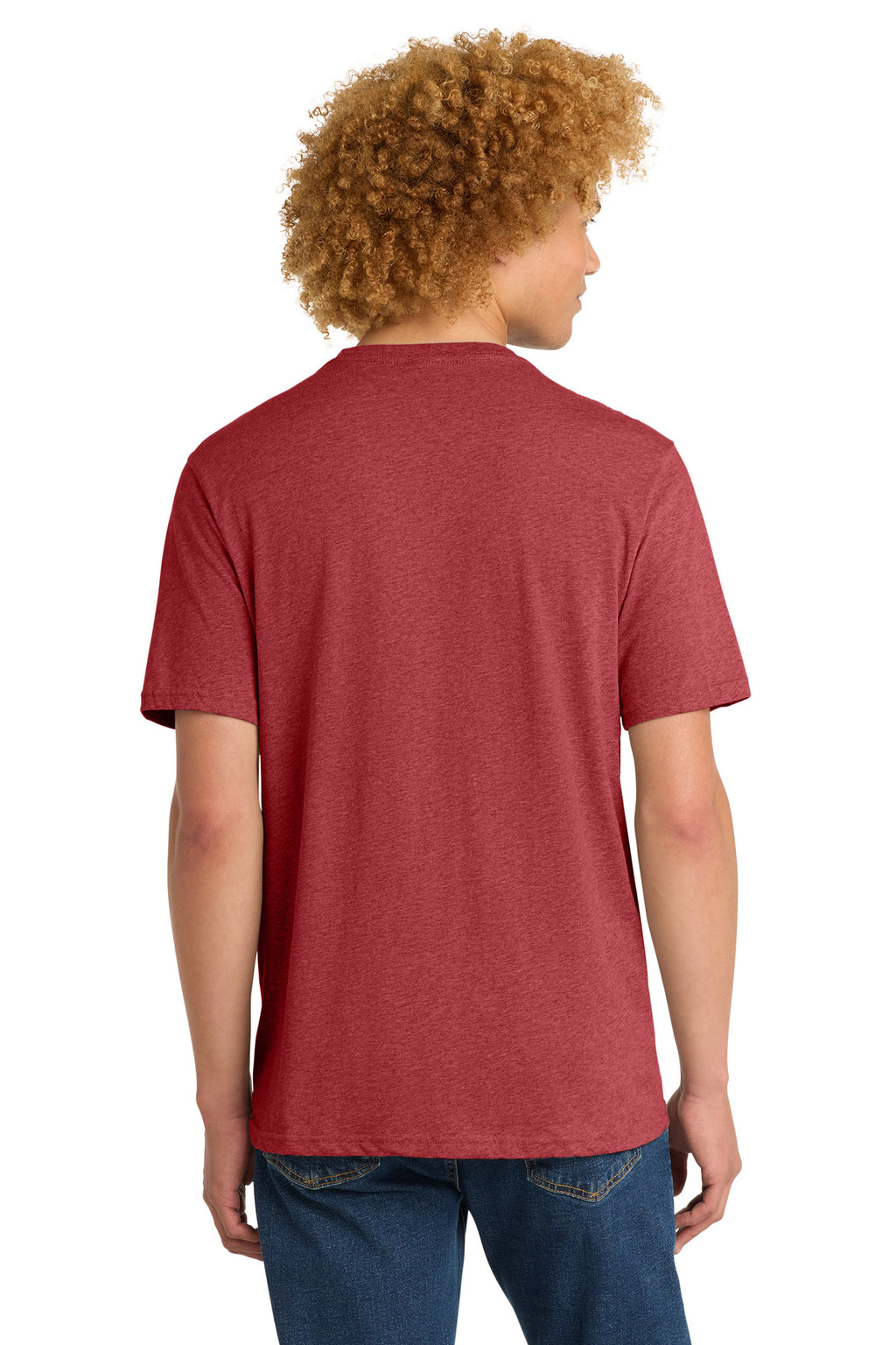 District Perfect Weight Tee. DT104 - Heathered Red - back