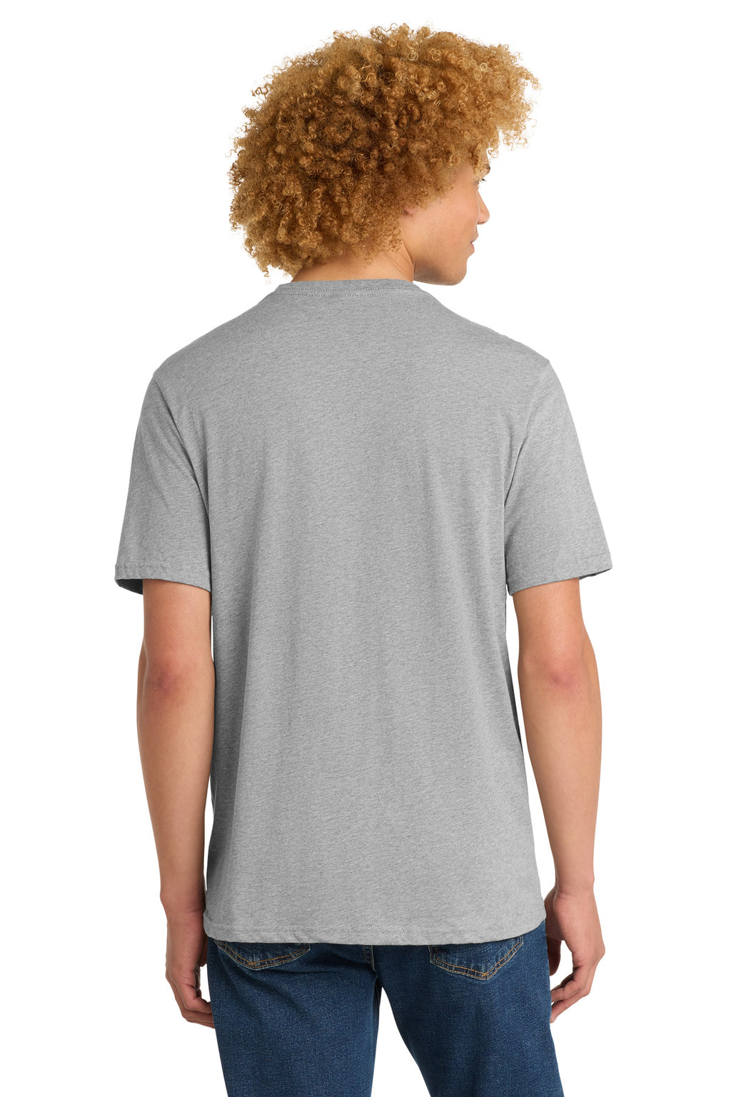 District Perfect Weight Tee. DT104 - Heathered Steel - back