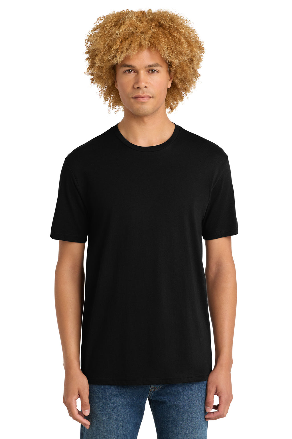 District Perfect Weight Tee. DT104 - Jet Black - front