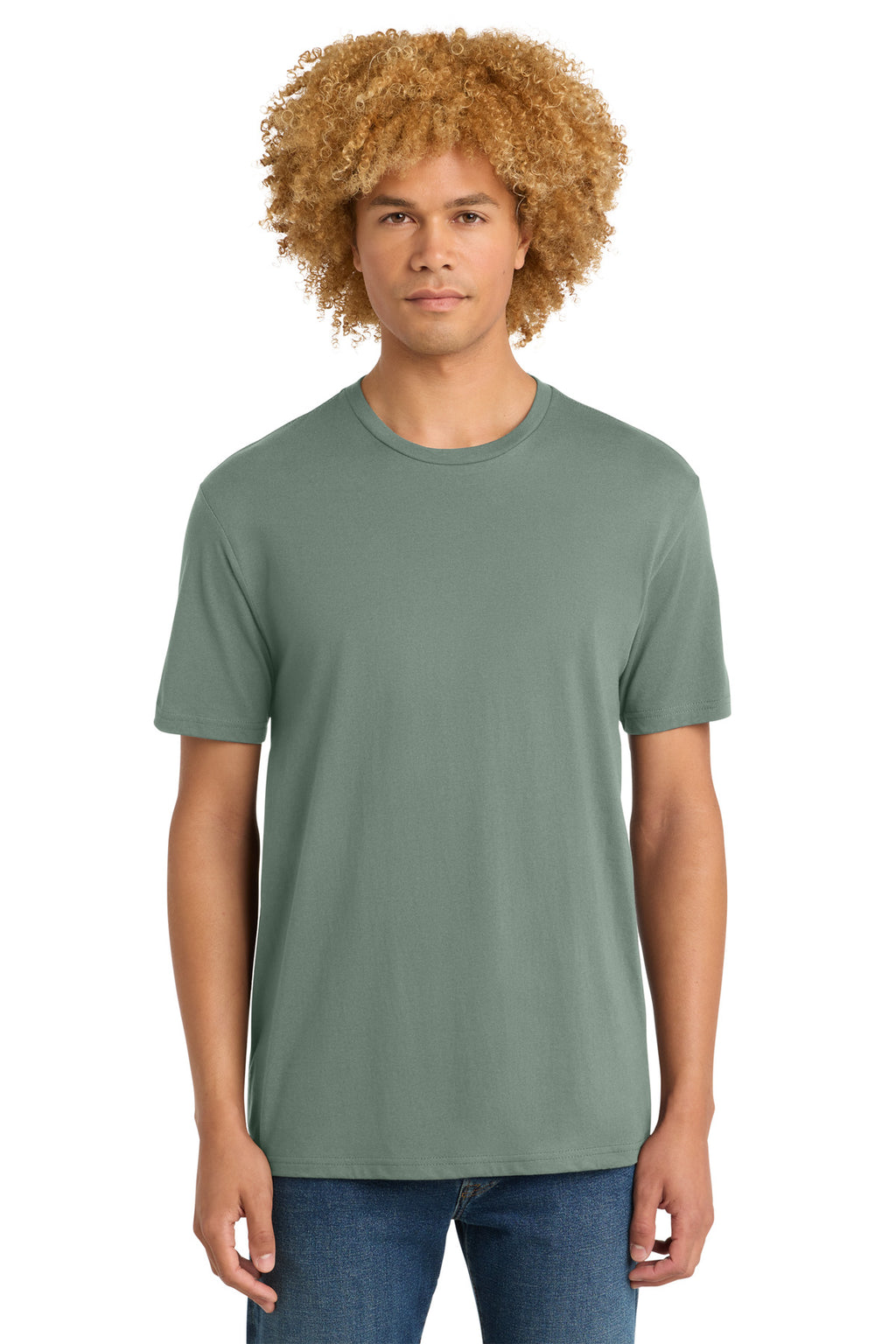 District Perfect Weight Tee. DT104 - Laurel Green - front