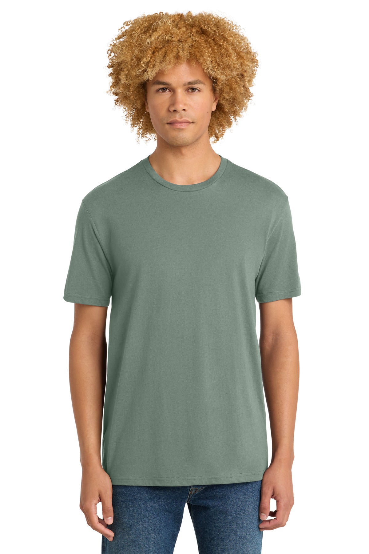 District Perfect Weight Tee. DT104 - Laurel Green - front