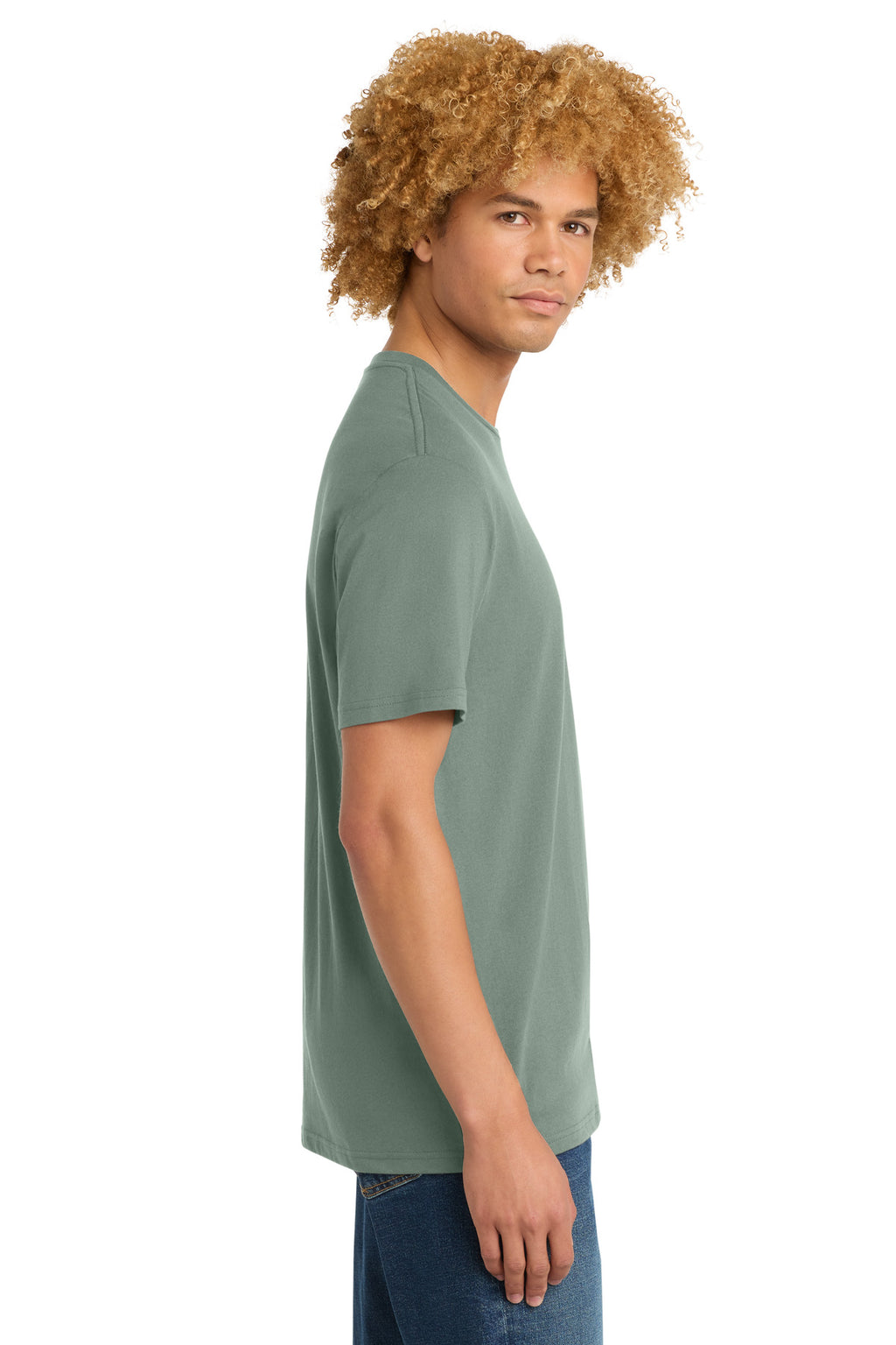 District Perfect Weight Tee. DT104 - Laurel Green - side