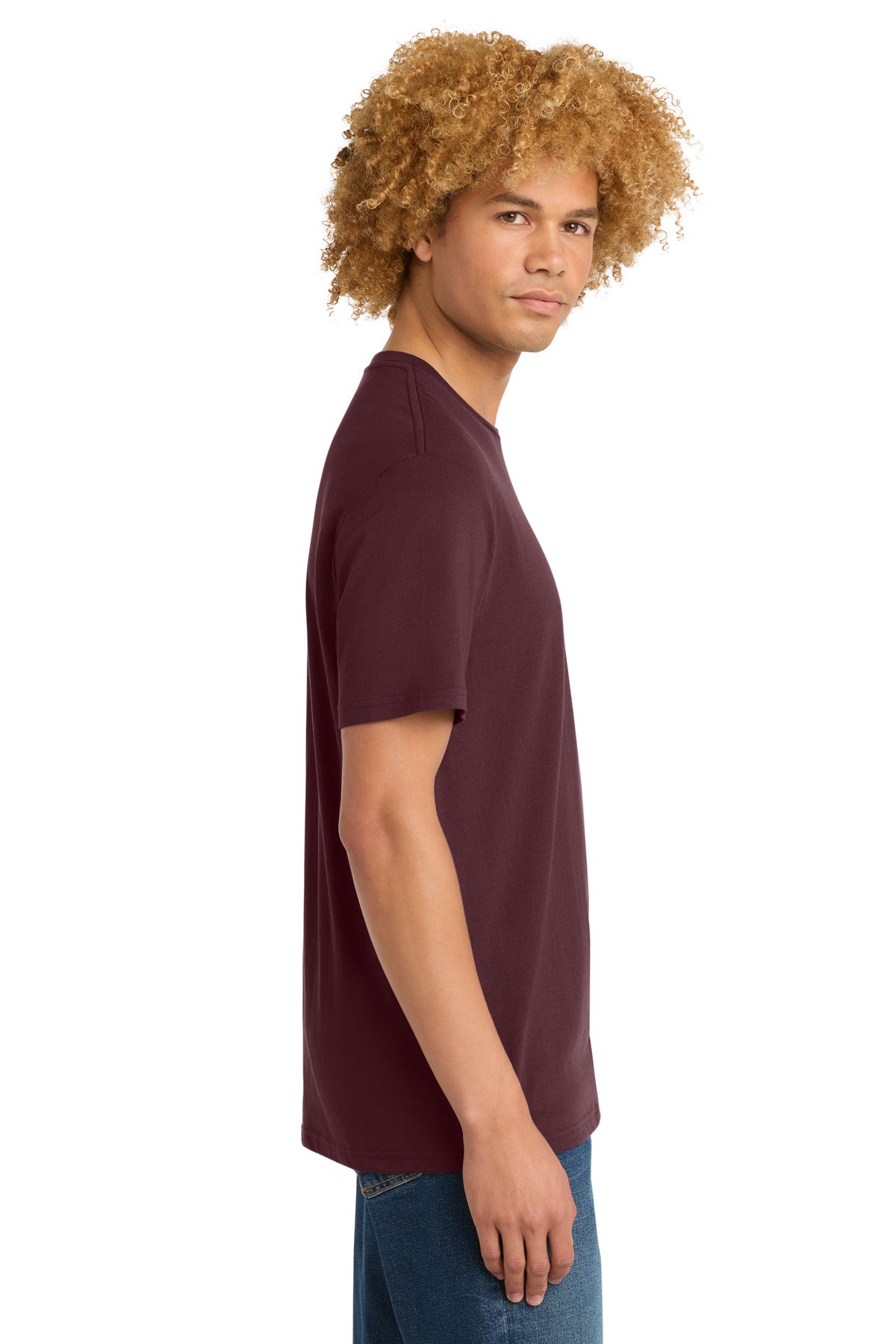District Perfect Weight Tee. DT104 - Maroon - side