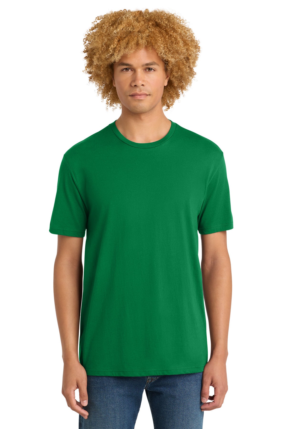 District Perfect Weight Tee. DT104 - Meadow Green - front