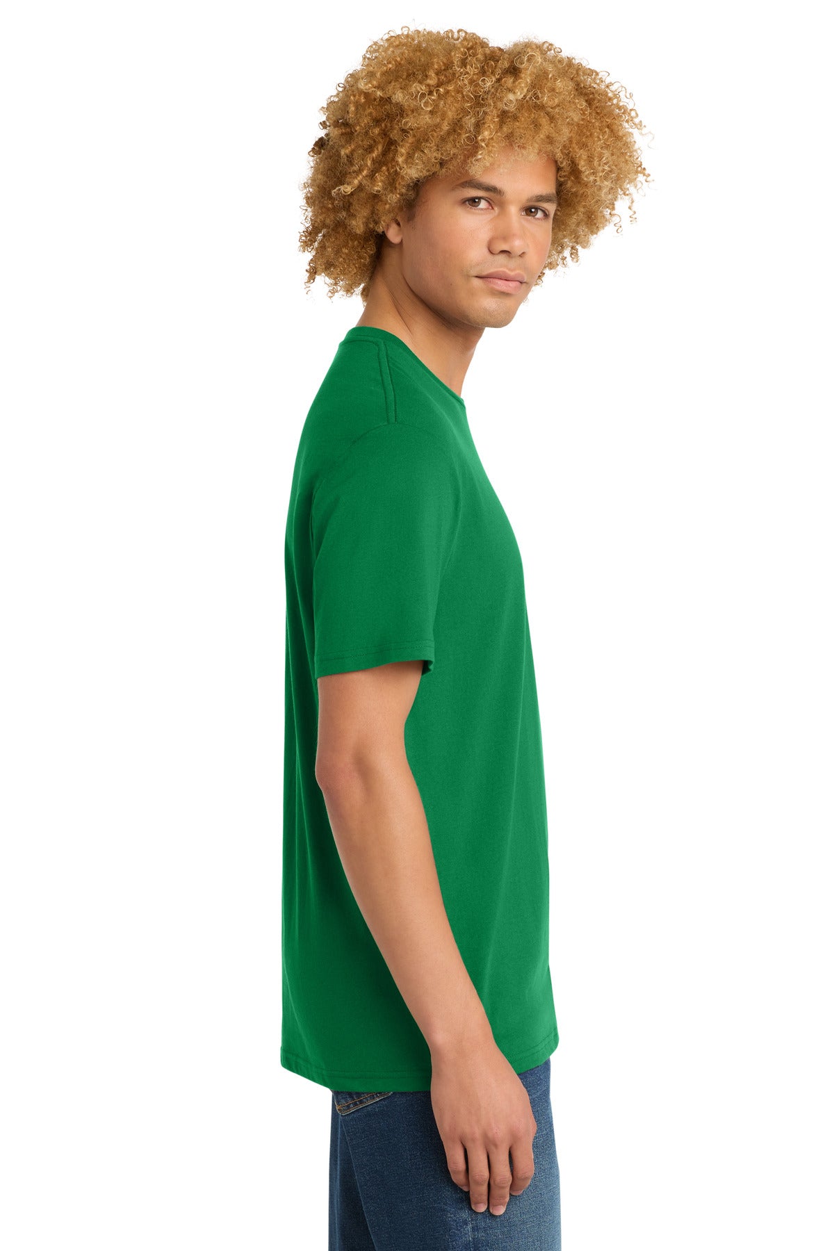 District Perfect Weight Tee. DT104 - Meadow Green - side