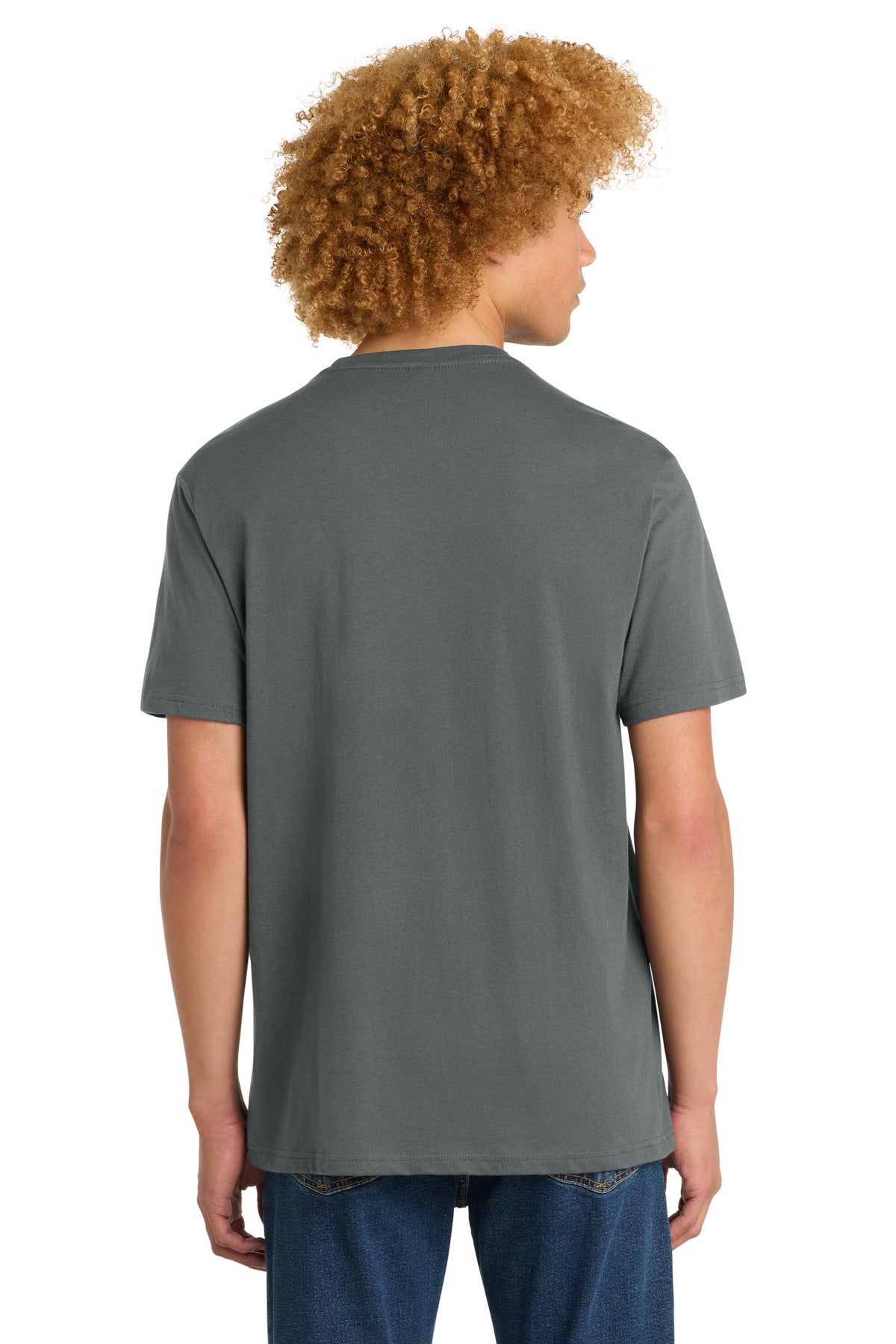 District Perfect Weight Tee. DT104 - Metal Grey - back