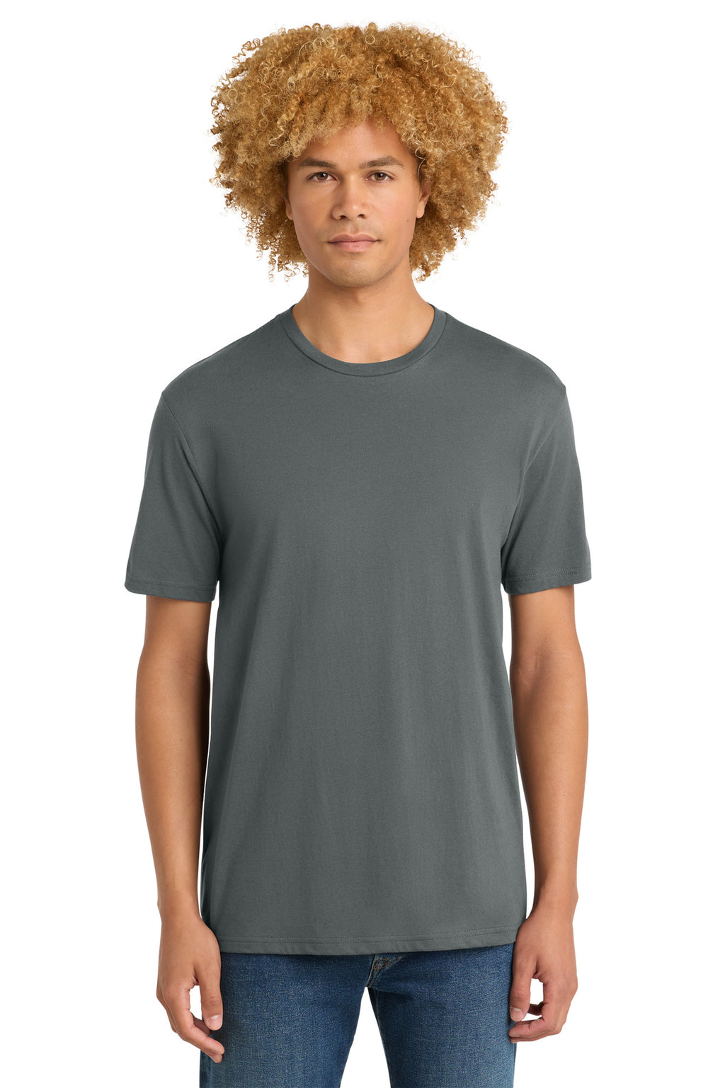 District Perfect Weight Tee. DT104 - Metal Grey - front