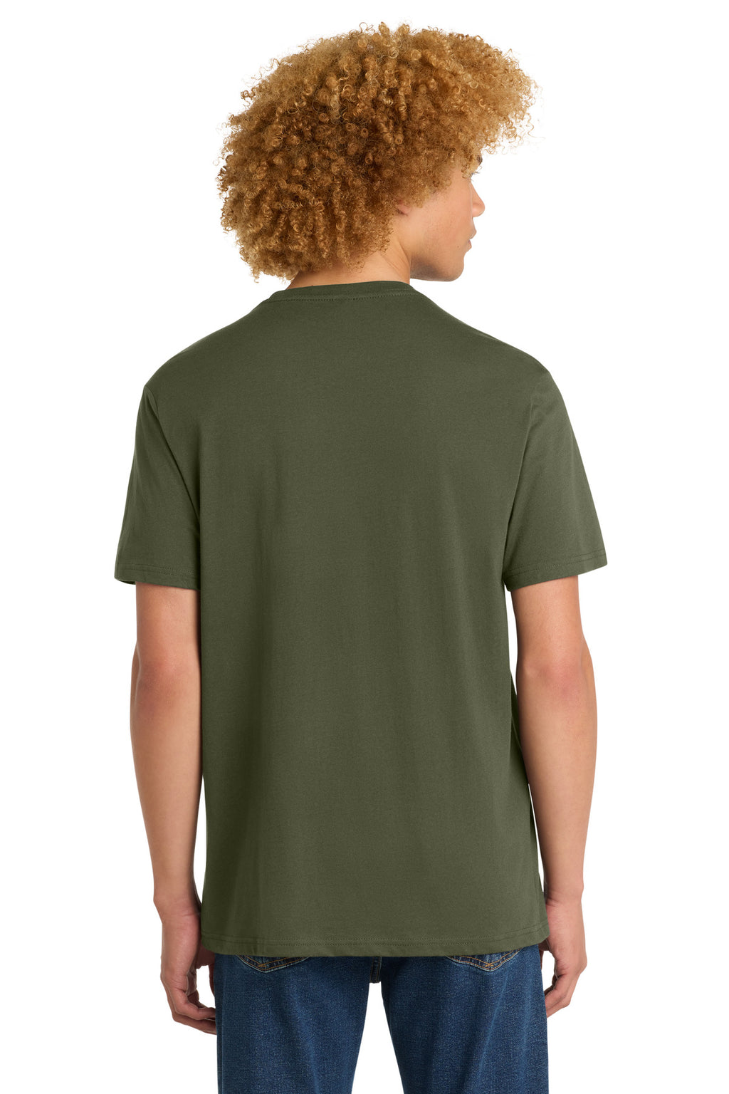 District Perfect Weight Tee. DT104 - Military Green - back
