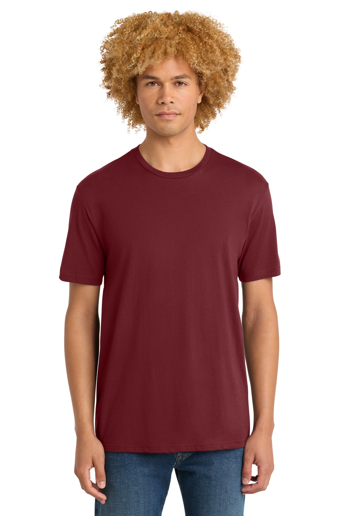 District Perfect Weight Tee. DT104 - Sangria - front