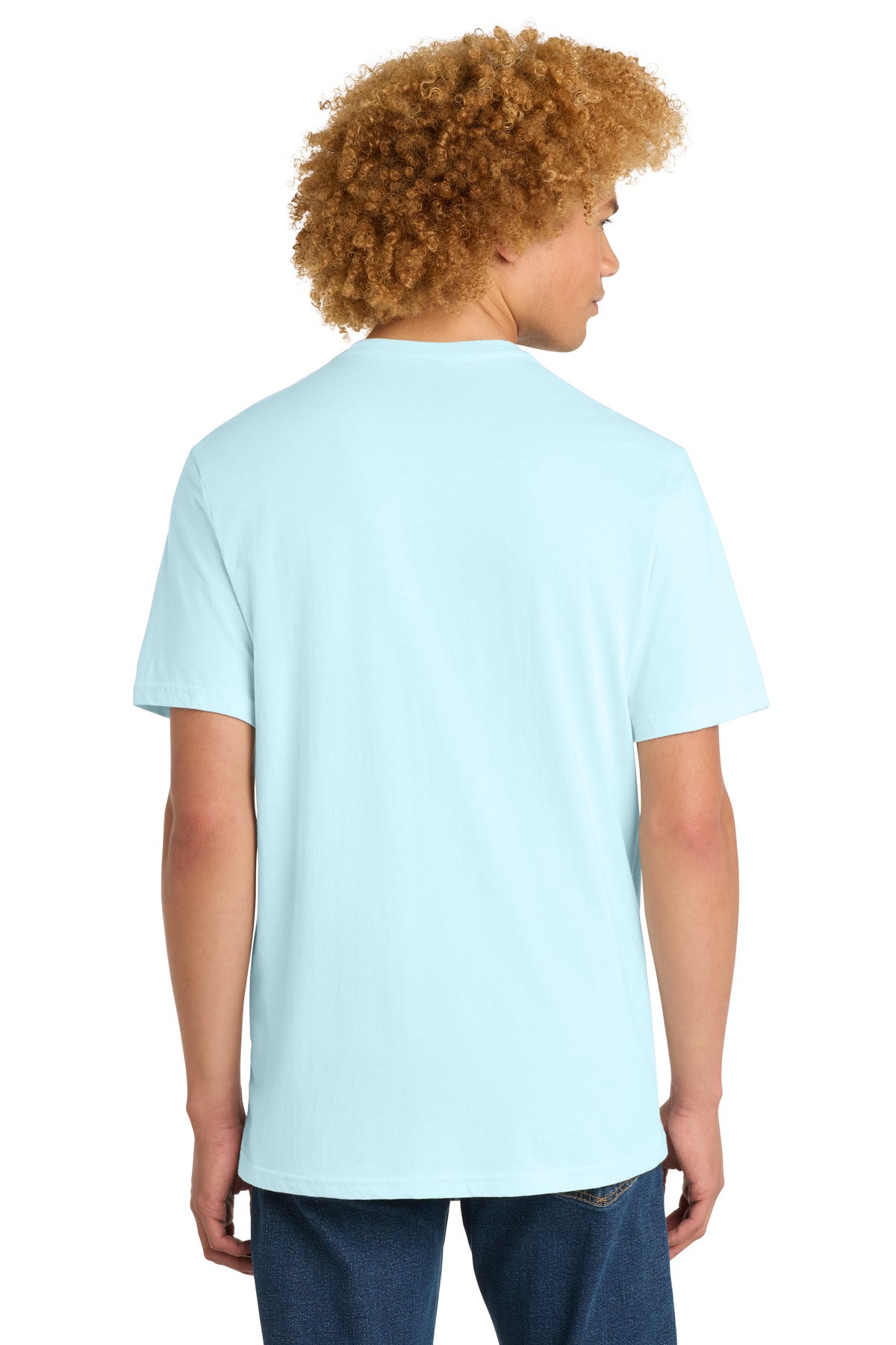 District Perfect Weight Tee. DT104 - Seaglass Blue - back