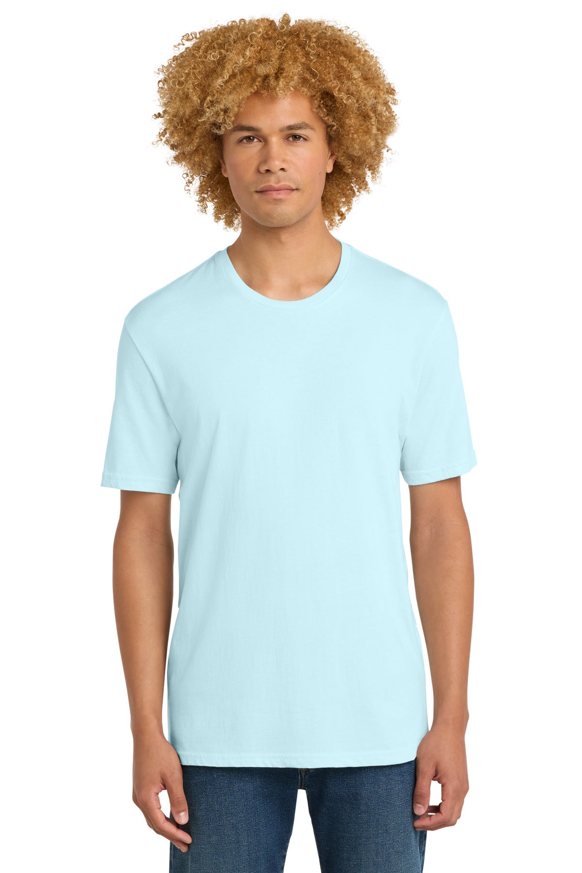 District Perfect Weight Tee. DT104 - Seaglass Blue - front
