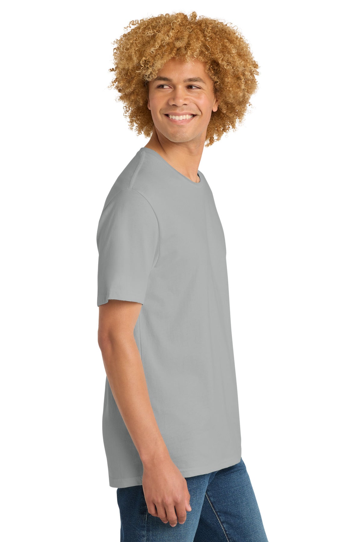 District Perfect Weight Tee. DT104 - Silver - side