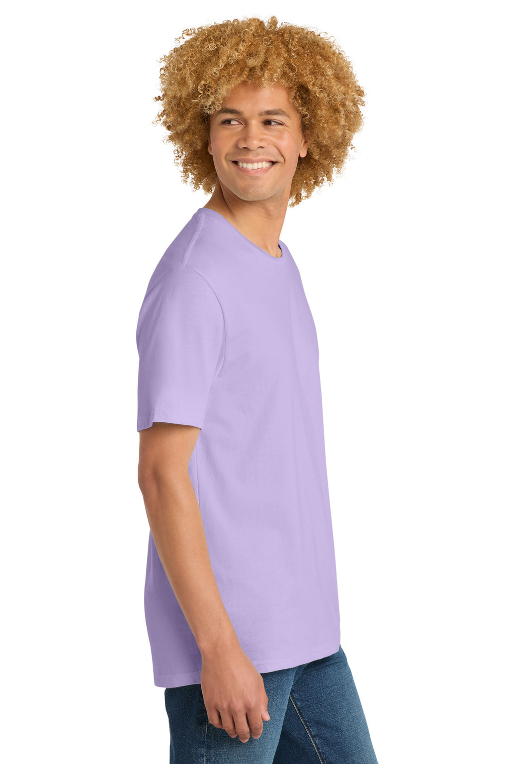District Perfect Weight Tee. DT104 - Soft Purple - side