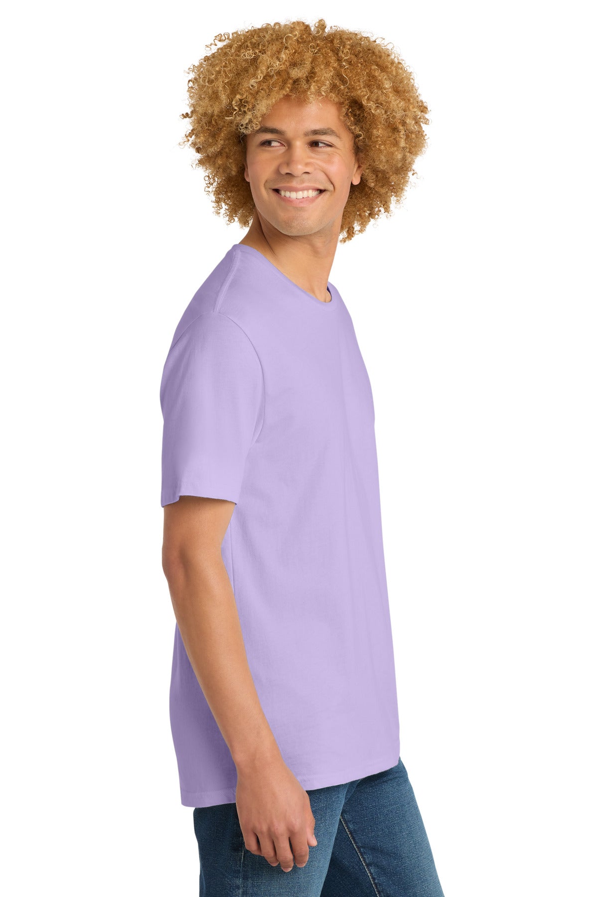 District Perfect Weight Tee. DT104 - Soft Purple - side