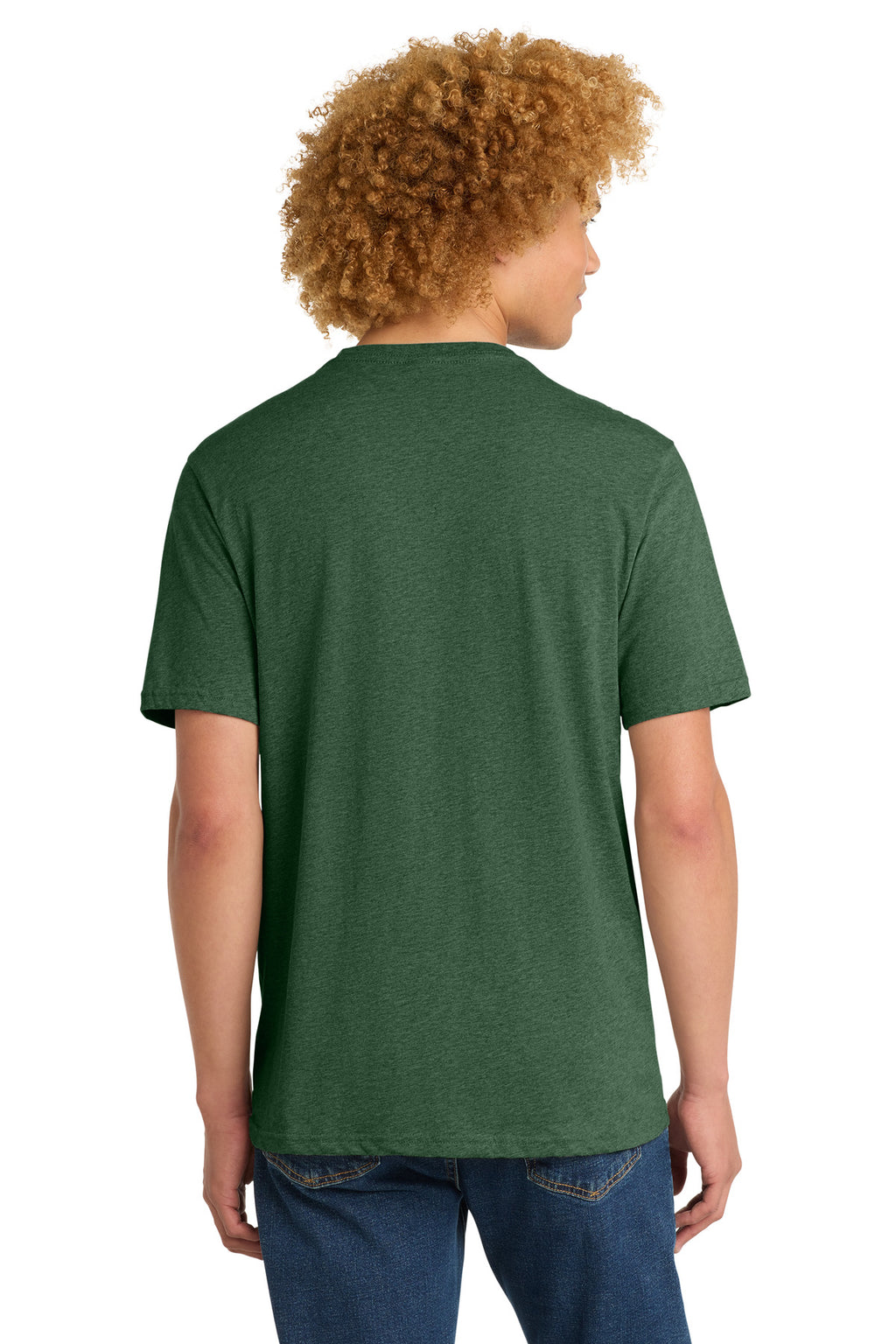 District Perfect Weight Tee. DT104 - Timber Green Heather - back