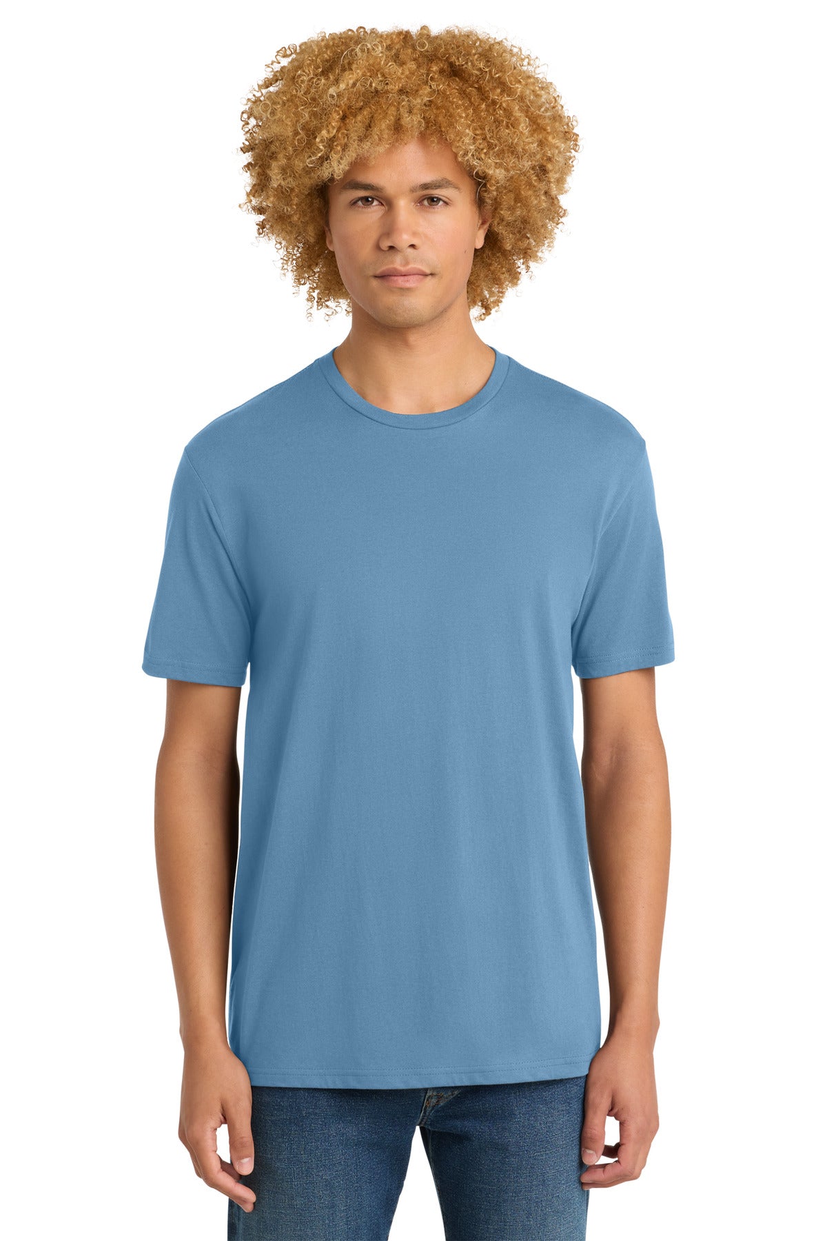 District Perfect Weight Tee. DT104 - Tundra Blue - front