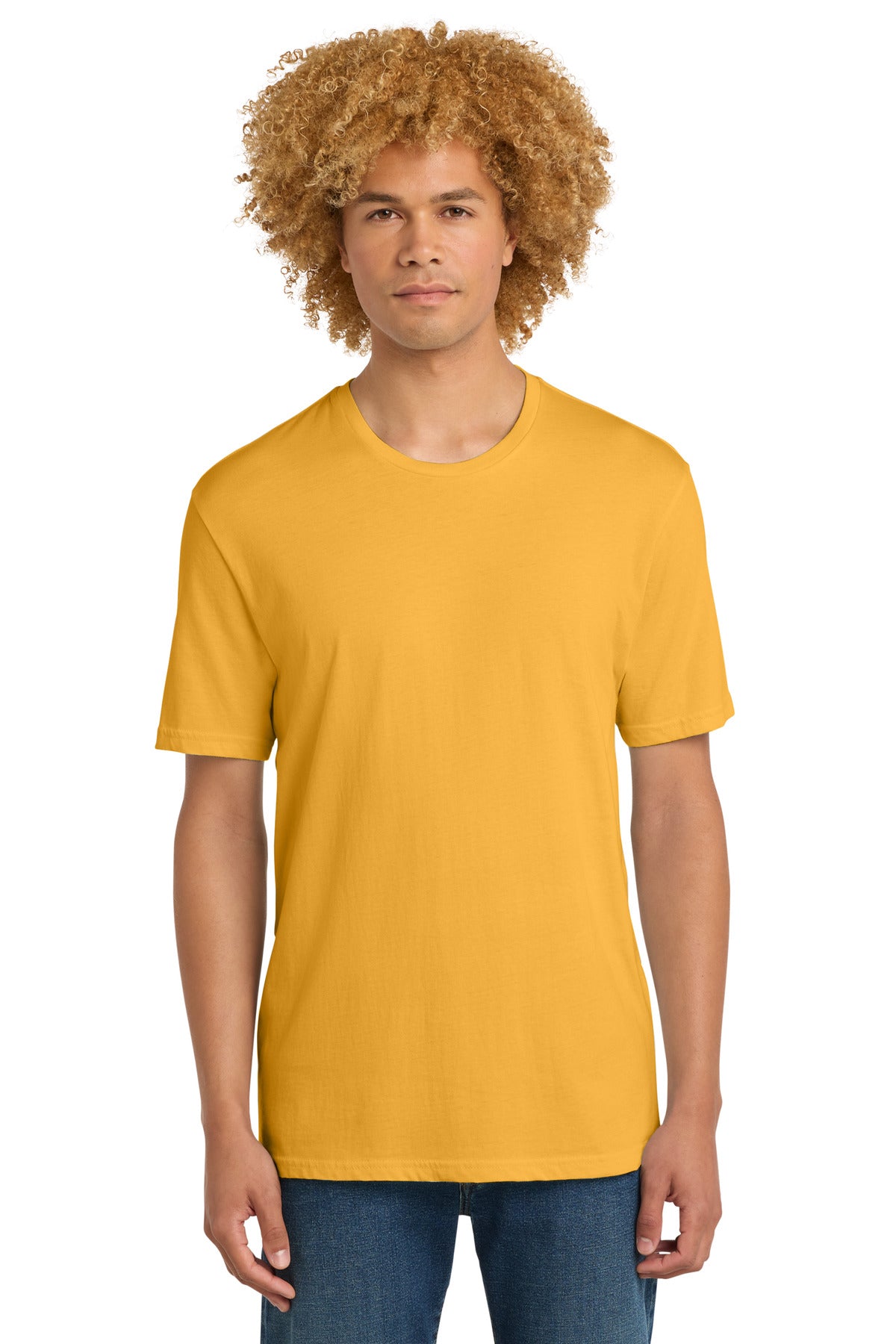 District Perfect Weight Tee. DT104 - Warm Gold - front