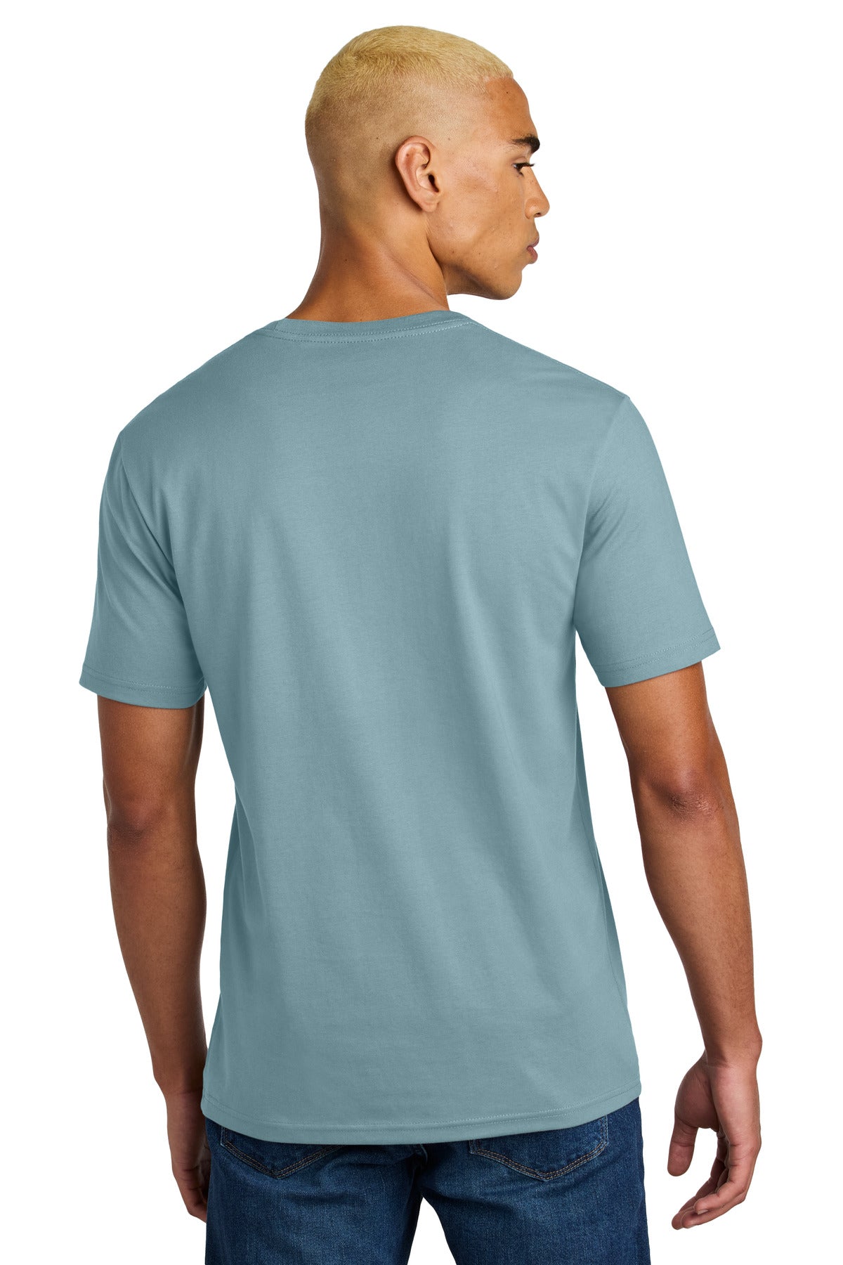 District Perfect Weight Icon Tee DT106 - Blue Fog - back