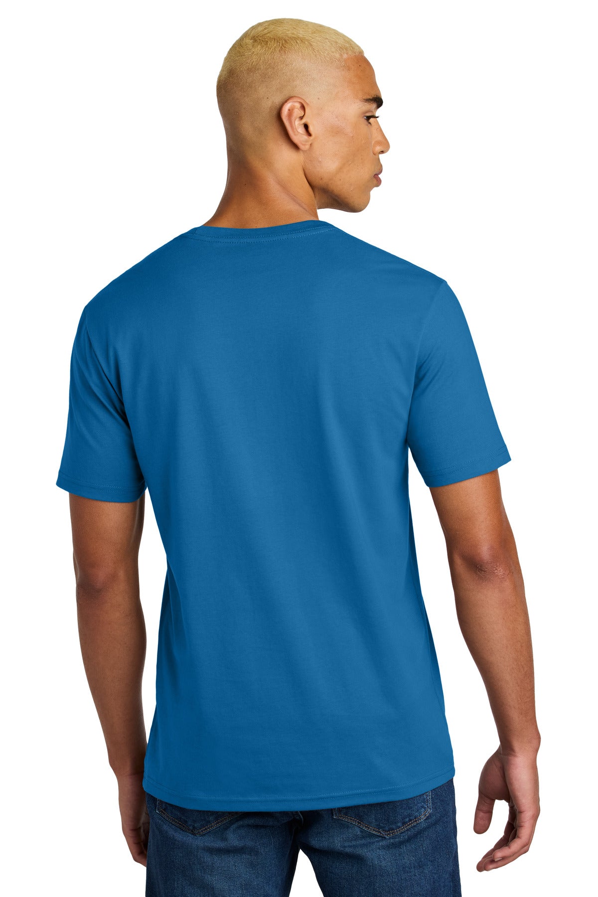 District Perfect Weight Icon Tee DT106 - Bright Blue - back