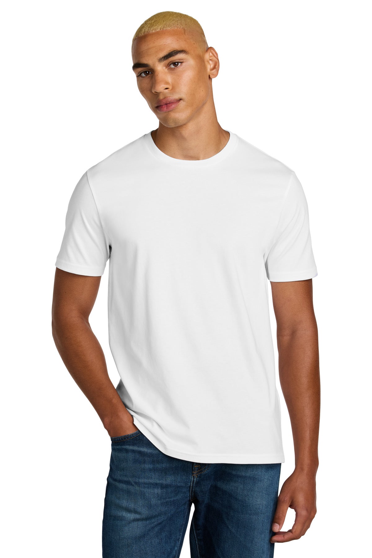 District Perfect Weight Icon Tee DT106 - Bright White - front