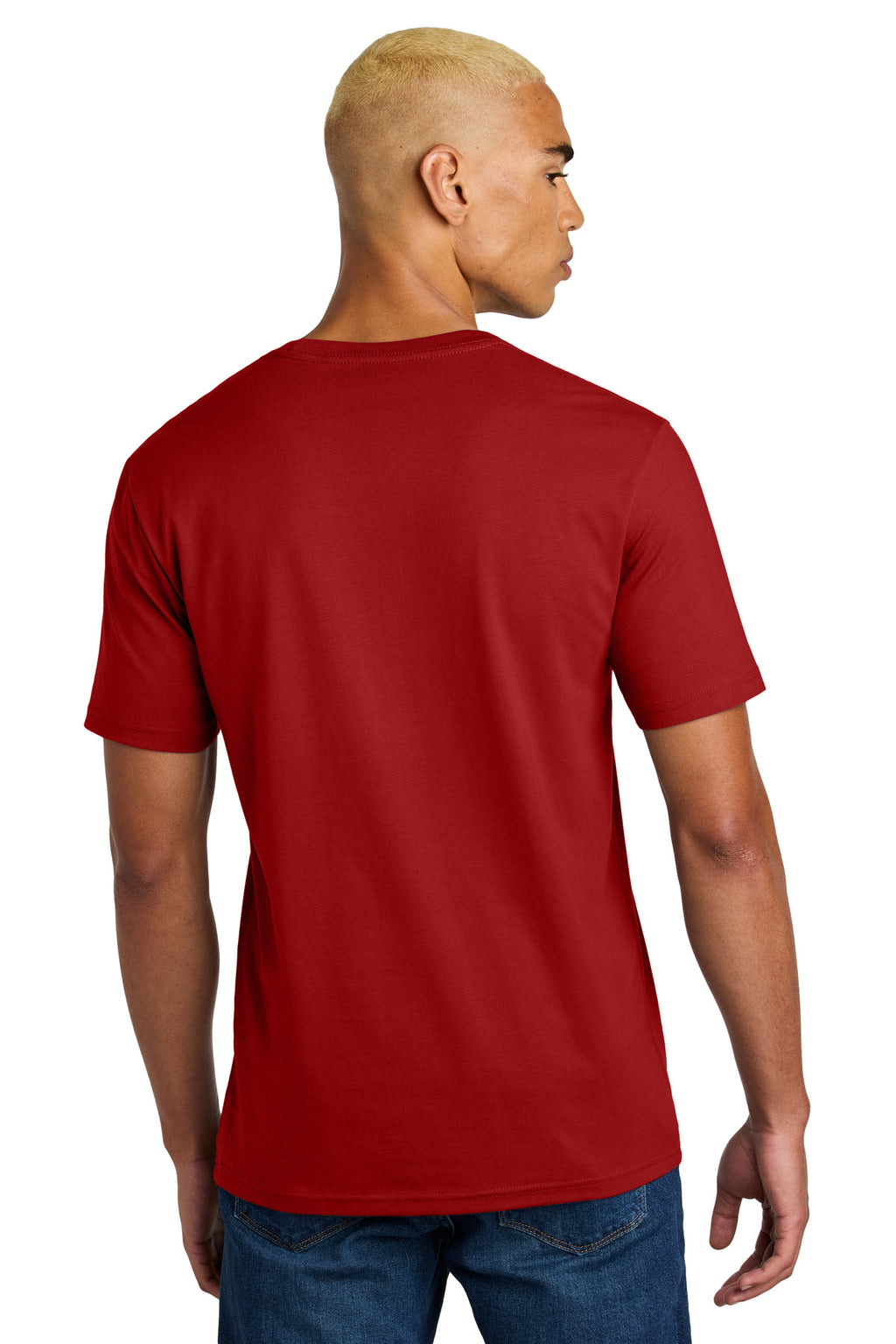 District Perfect Weight Icon Tee DT106 - Classic Red - back