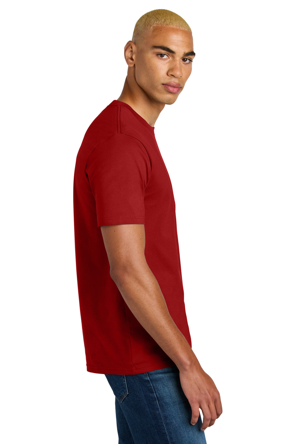 District Perfect Weight Icon Tee DT106 - Classic Red - side