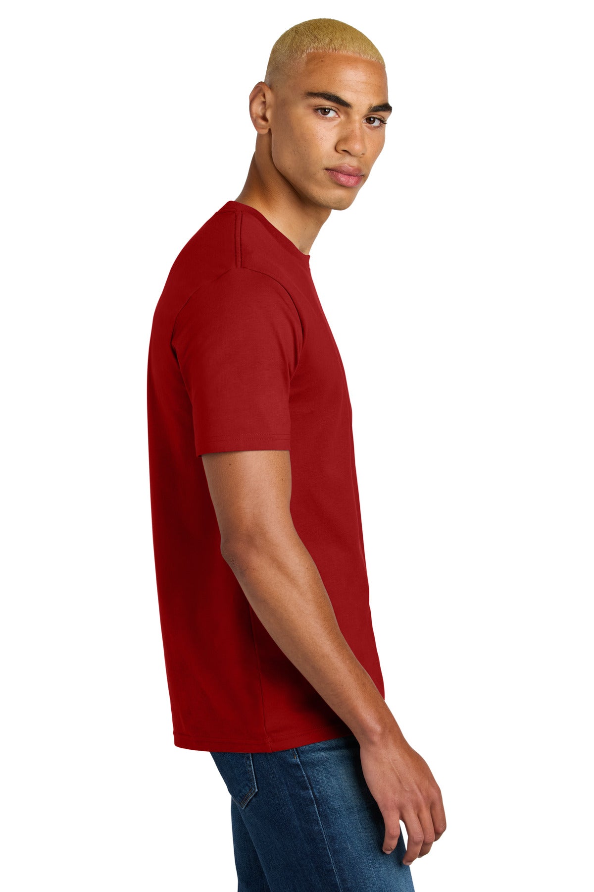 District Perfect Weight Icon Tee DT106 - Classic Red - side
