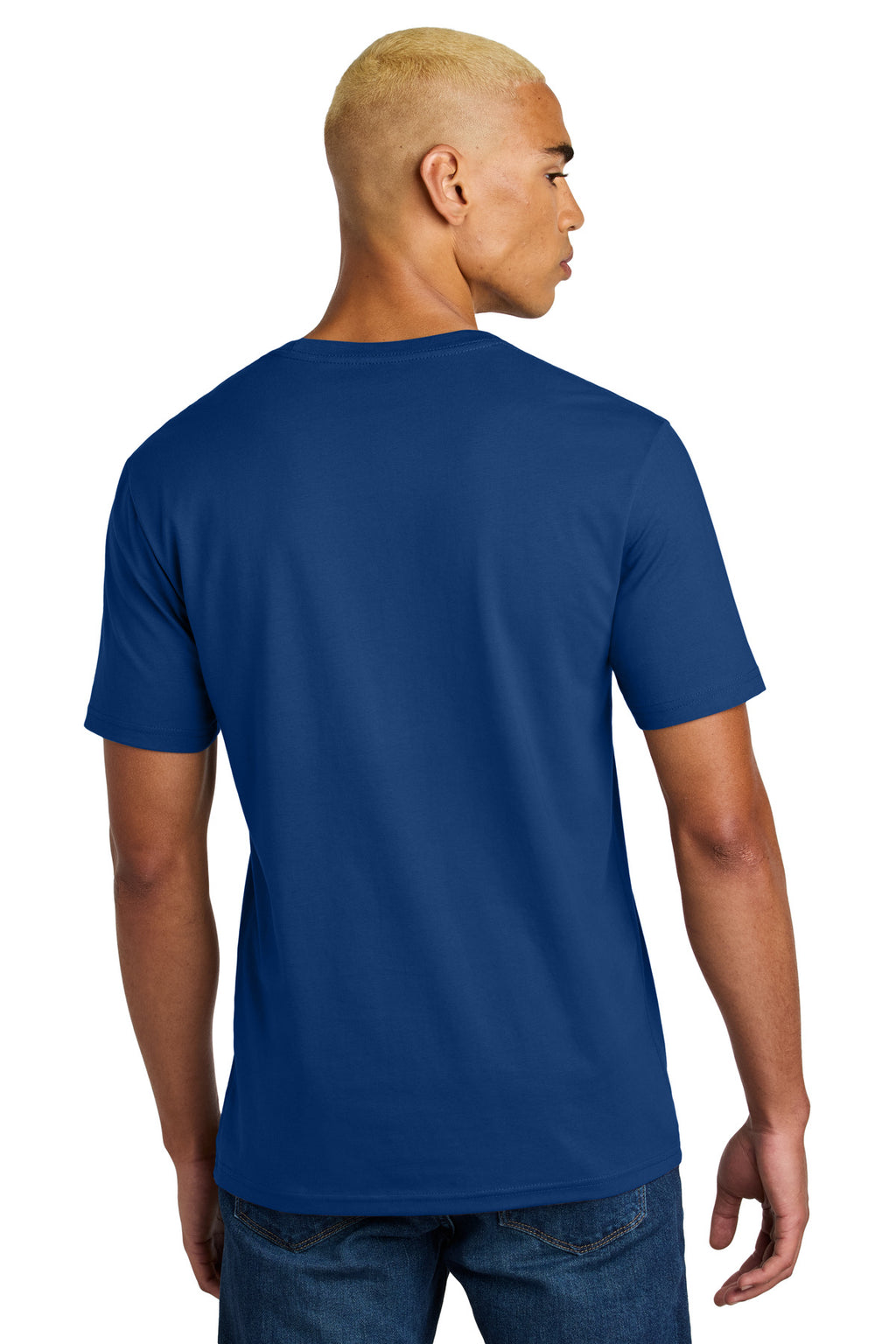 District Perfect Weight Icon Tee DT106 - Deep Royal - back