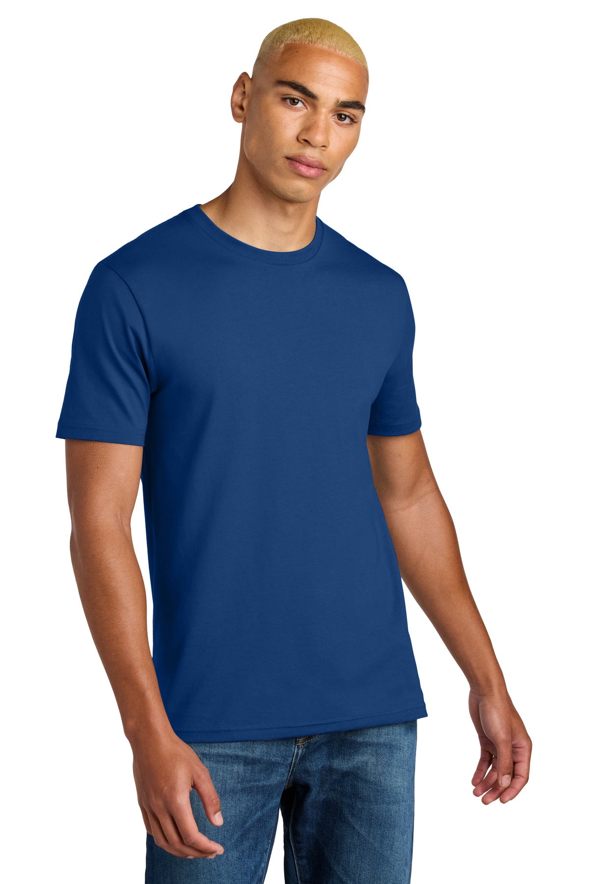 District Perfect Weight Icon Tee DT106 - Deep Royal - front