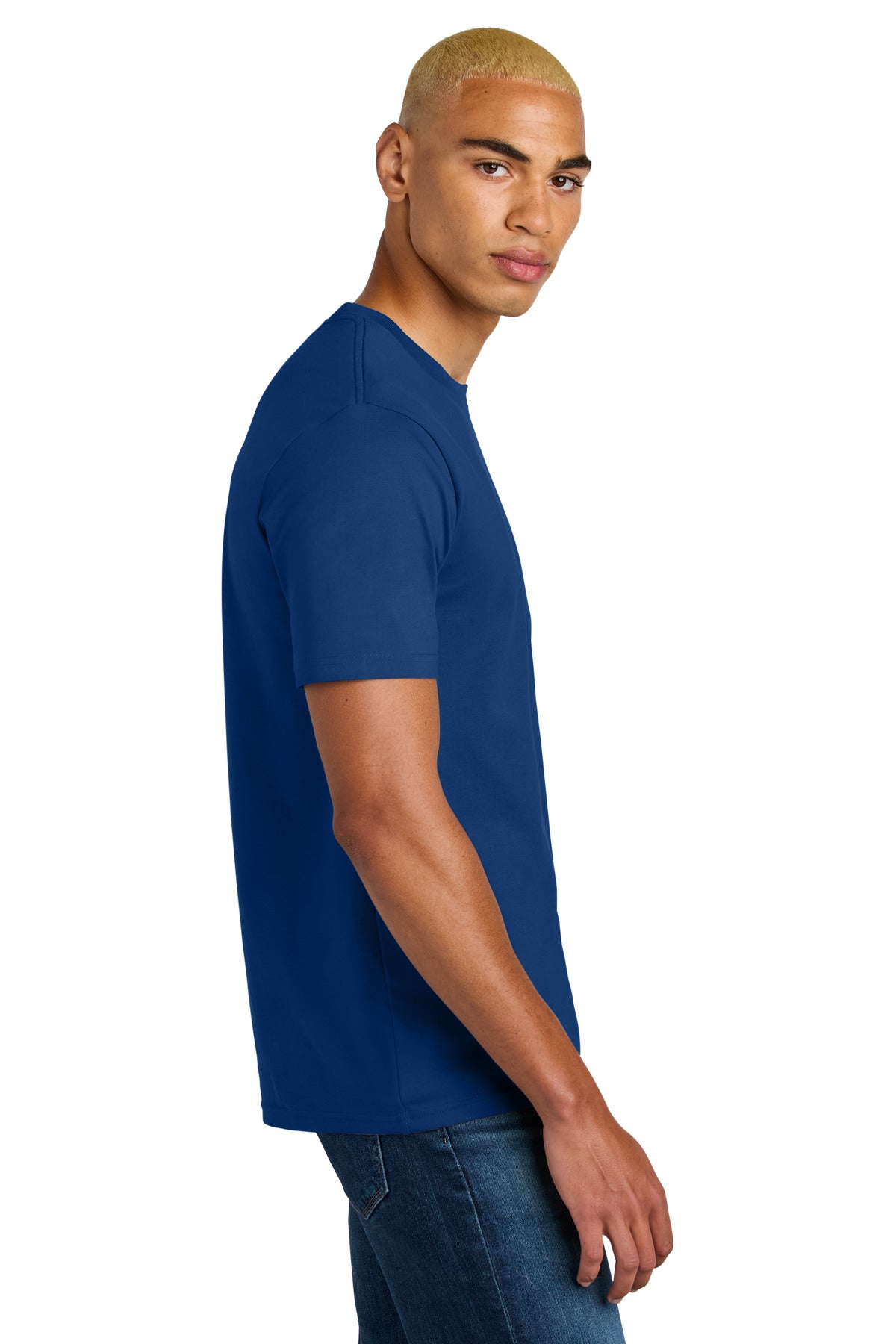 District Perfect Weight Icon Tee DT106 - Deep Royal - side