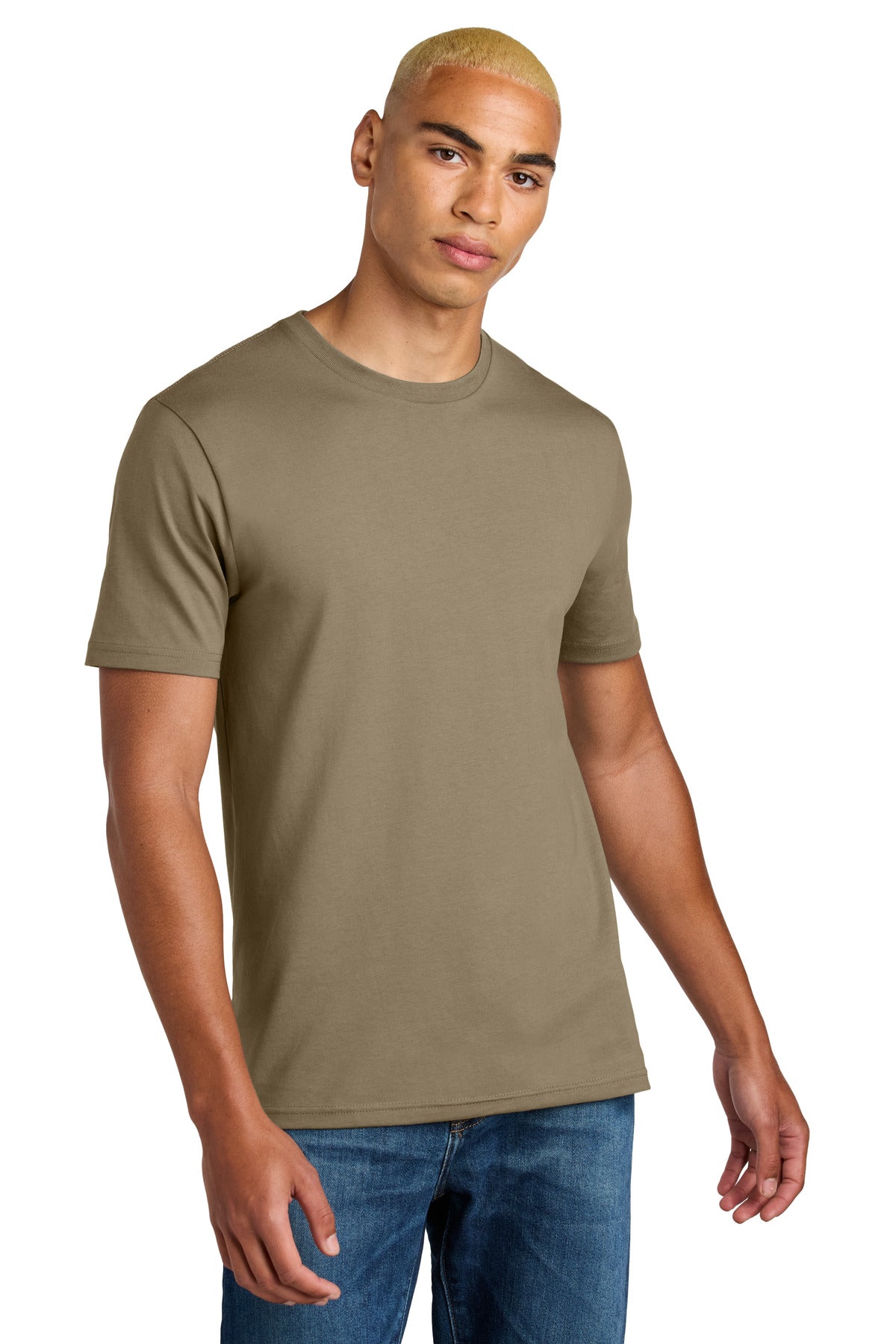 District Perfect Weight Icon Tee DT106 - Dune - front