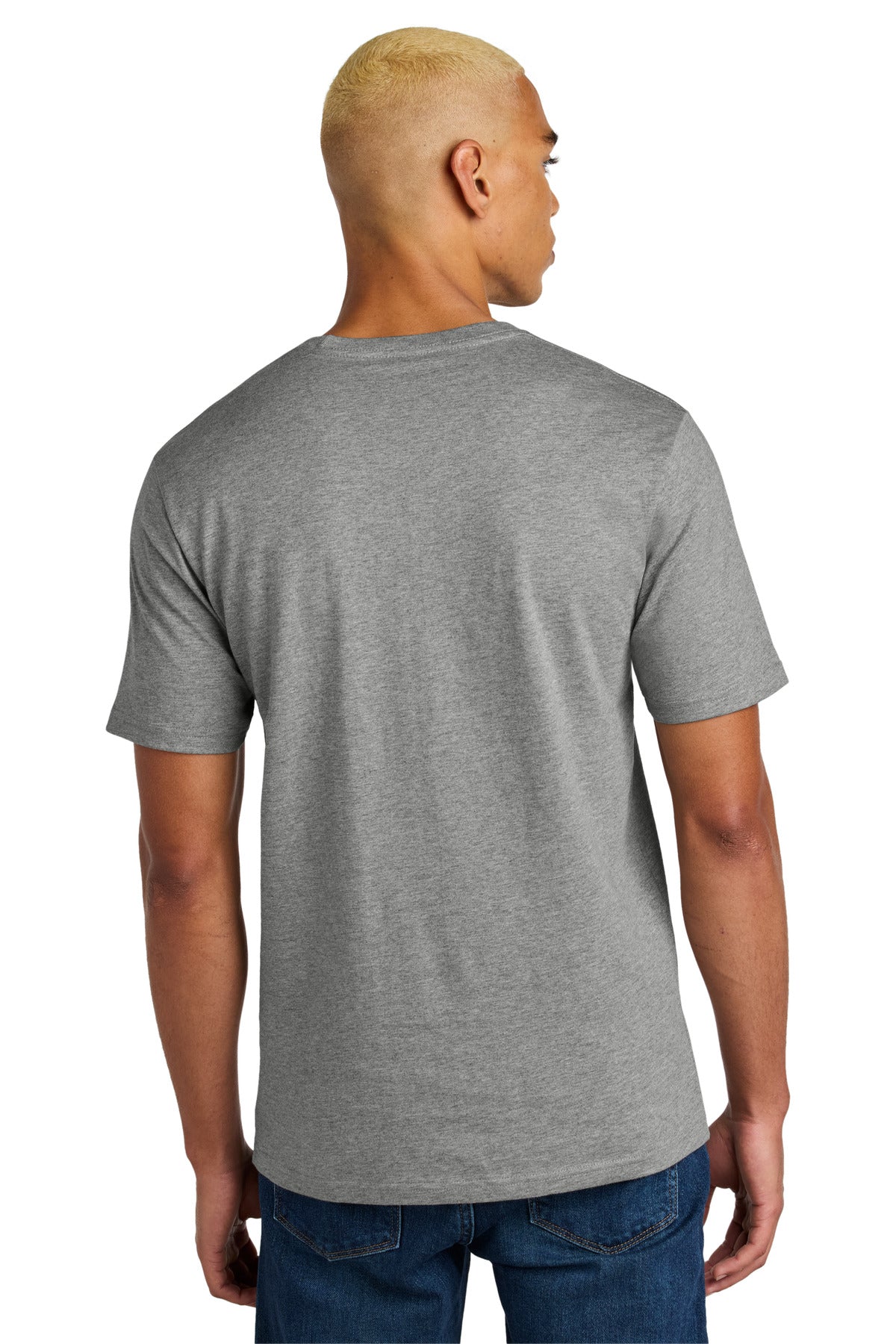 District Perfect Weight Icon Tee DT106 - Heathered Steel - back