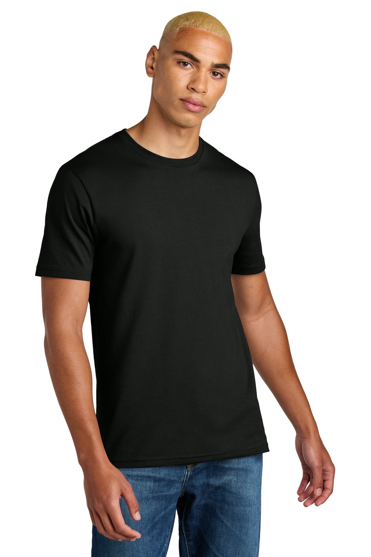 District Perfect Weight Icon Tee DT106 - Jet Black - front