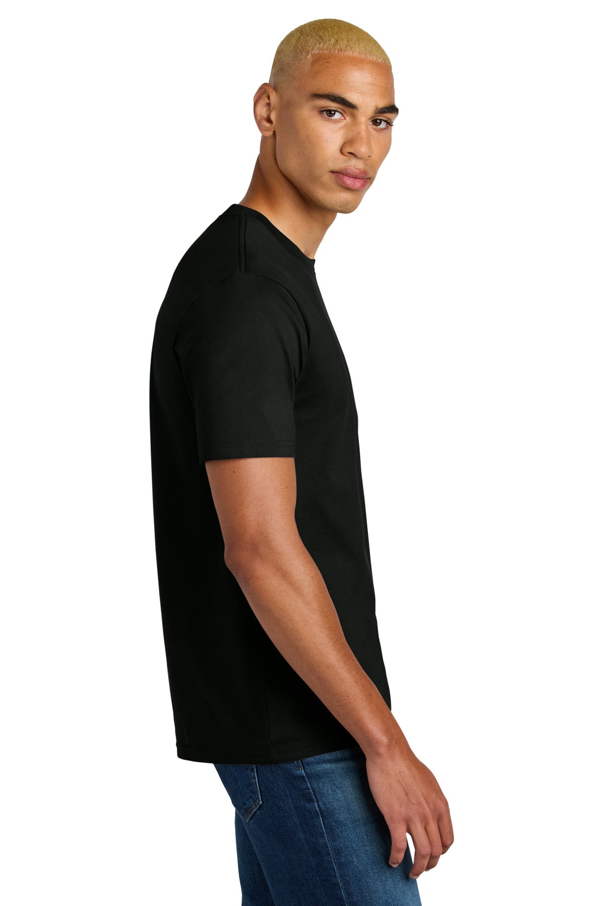 District Perfect Weight Icon Tee DT106 - Jet Black - side