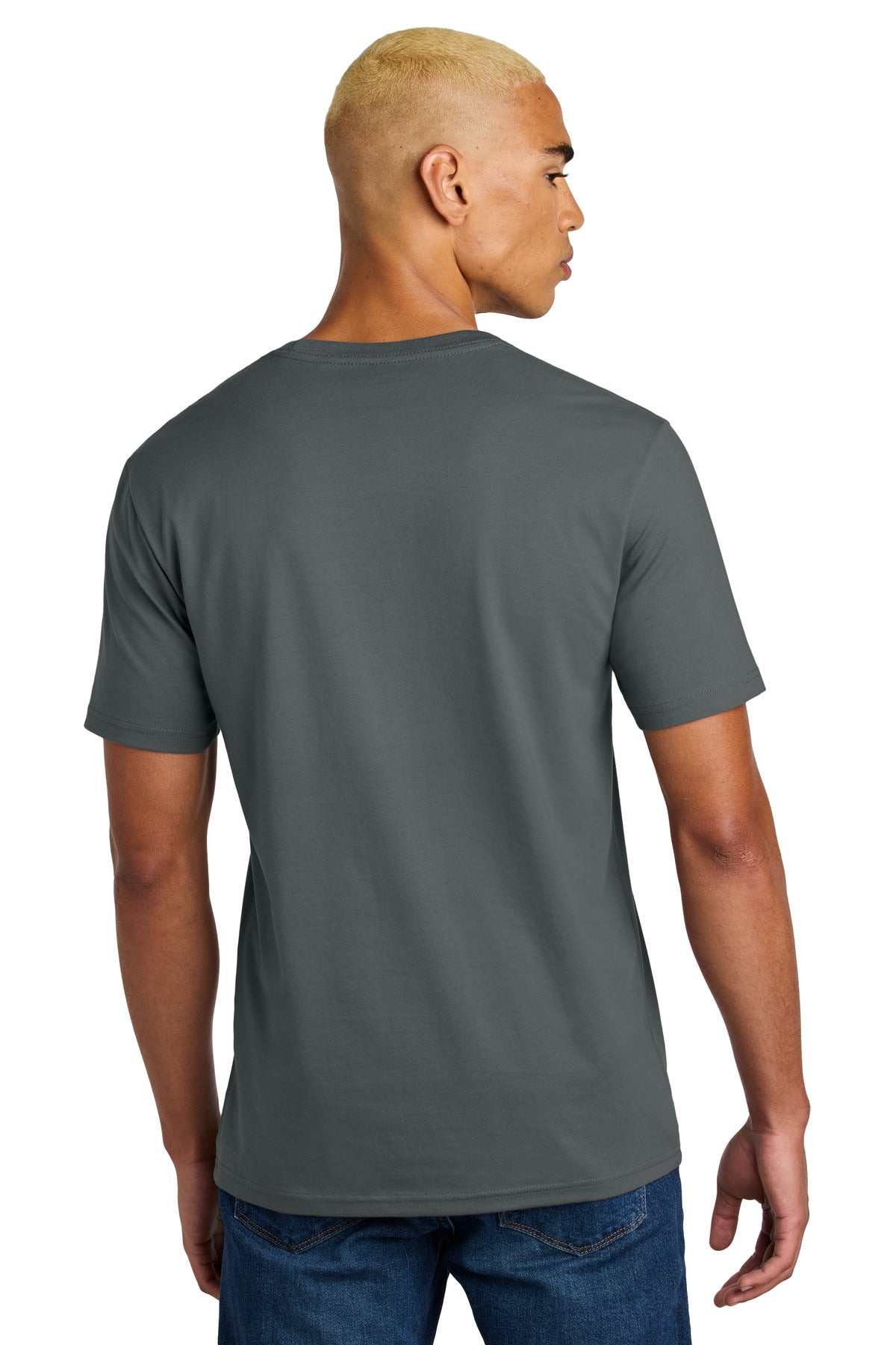 District Perfect Weight Icon Tee DT106 - Metal Grey - back