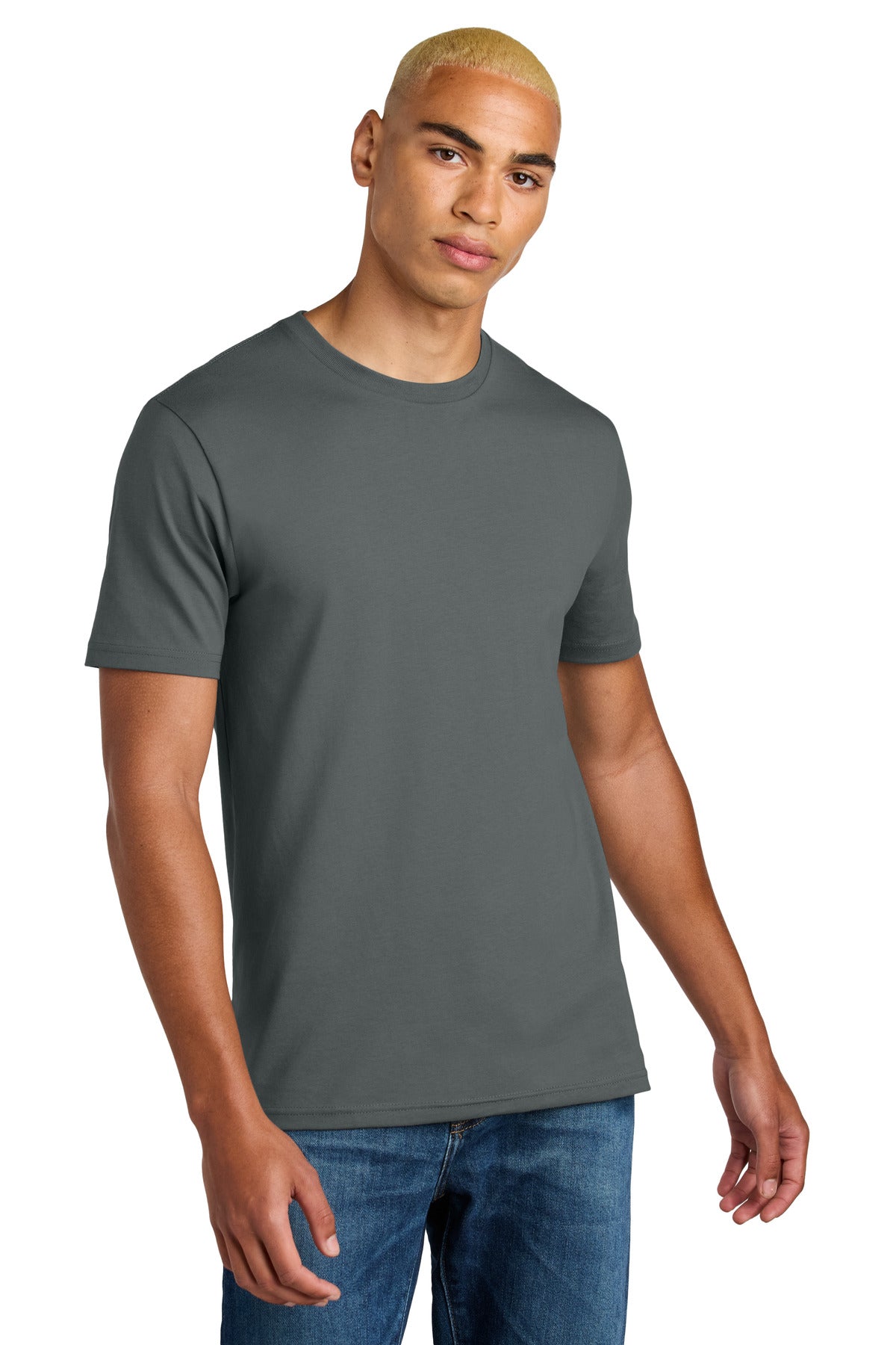 District Perfect Weight Icon Tee DT106 - Metal Grey - front