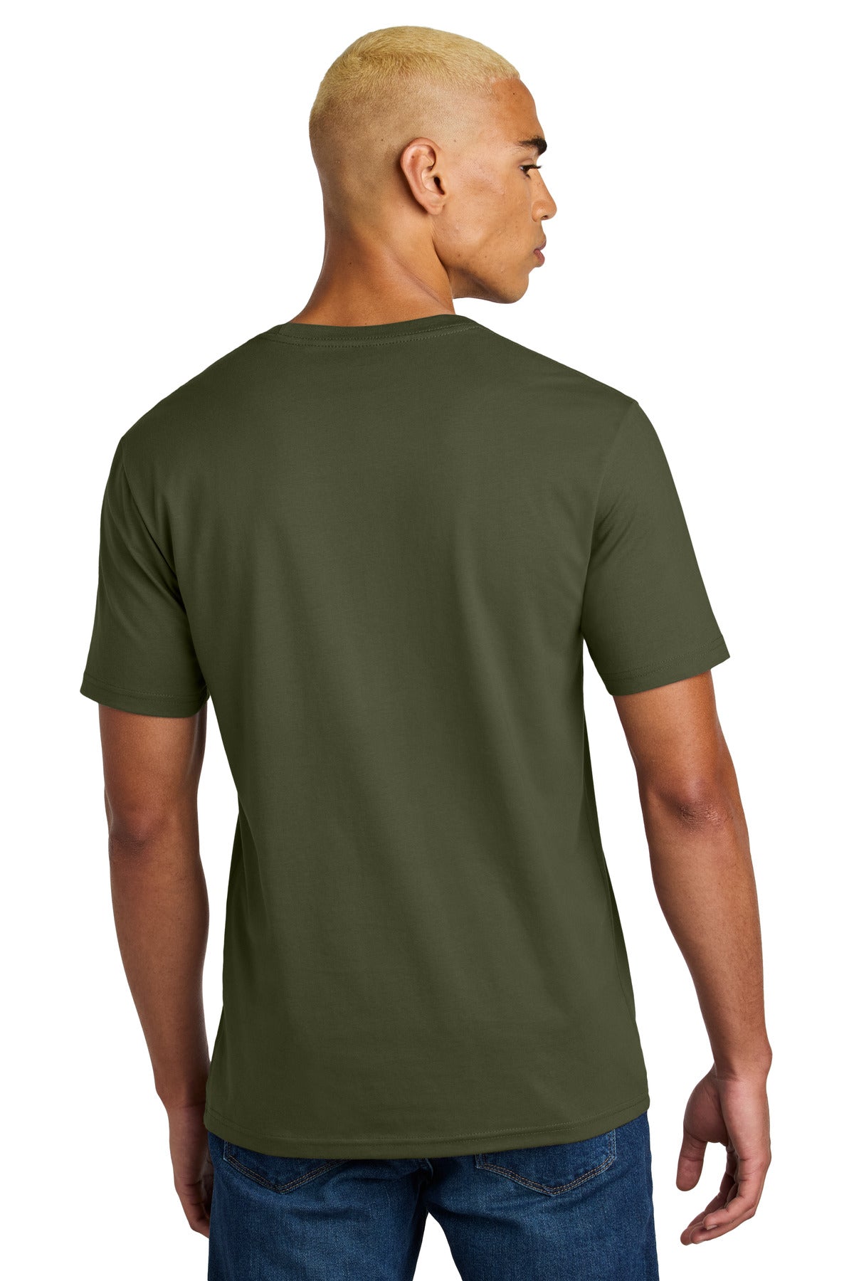 District Perfect Weight Icon Tee DT106 - Military Green - back