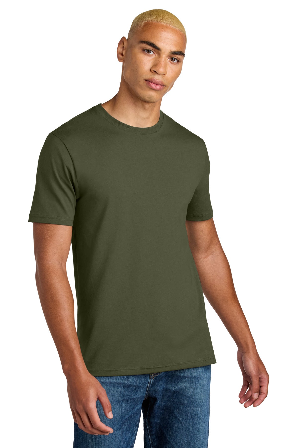 District Perfect Weight Icon Tee DT106 - Military Green - front