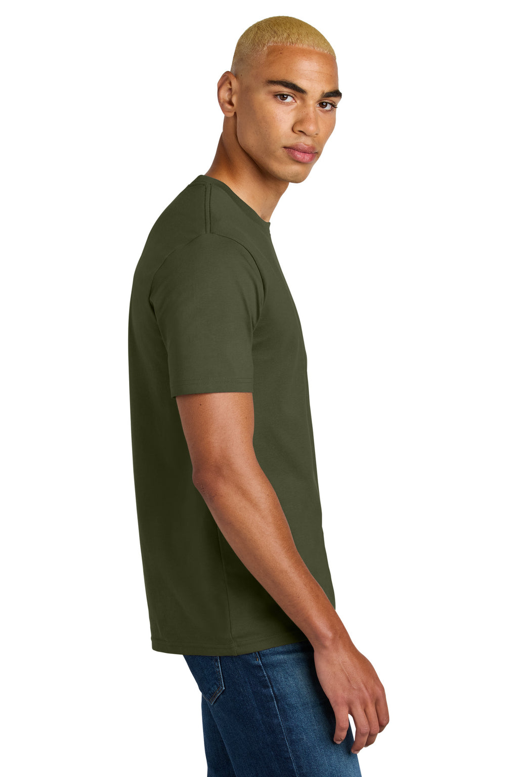 District Perfect Weight Icon Tee DT106 - Military Green - side