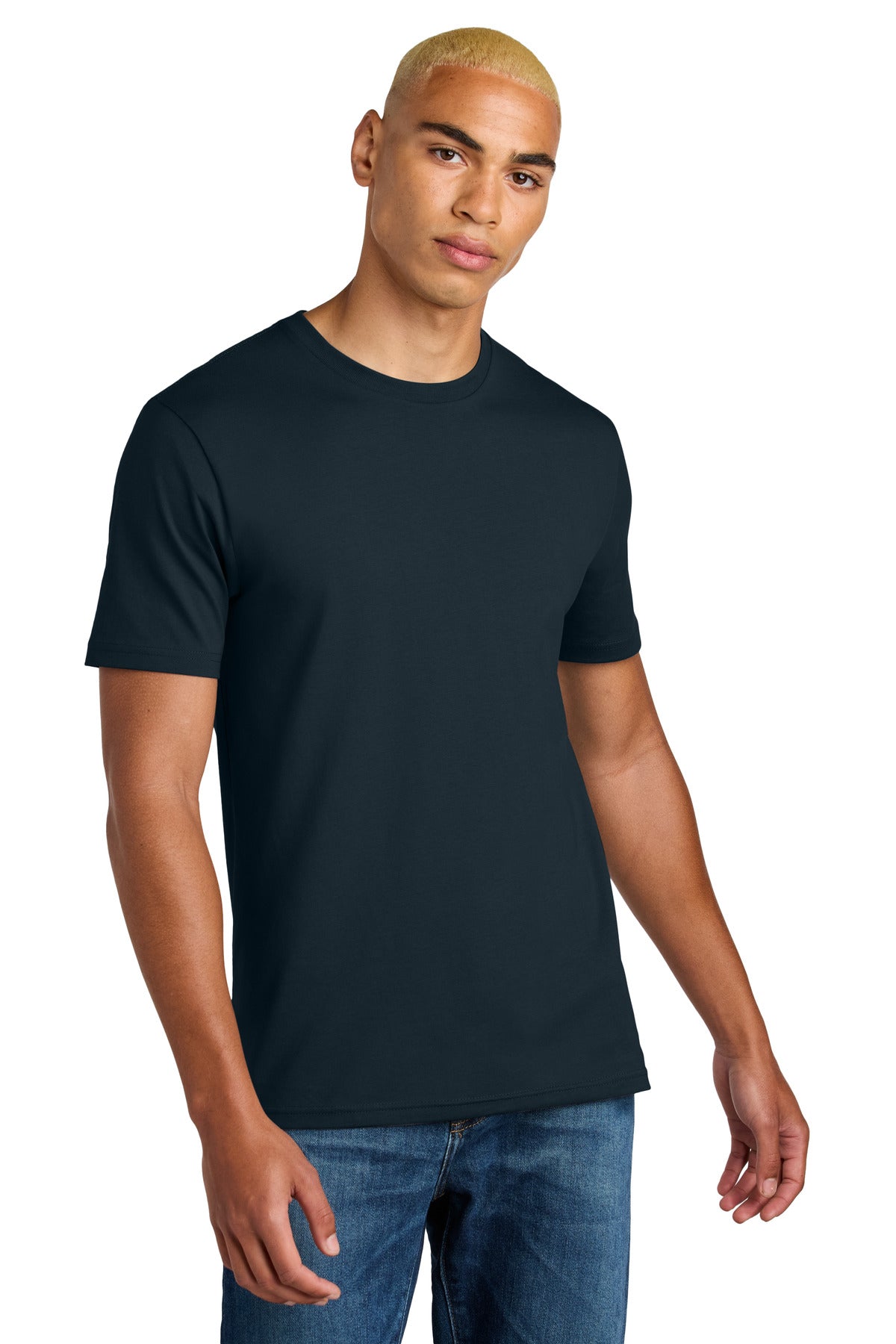 District Perfect Weight Icon Tee DT106 - New Navy - front