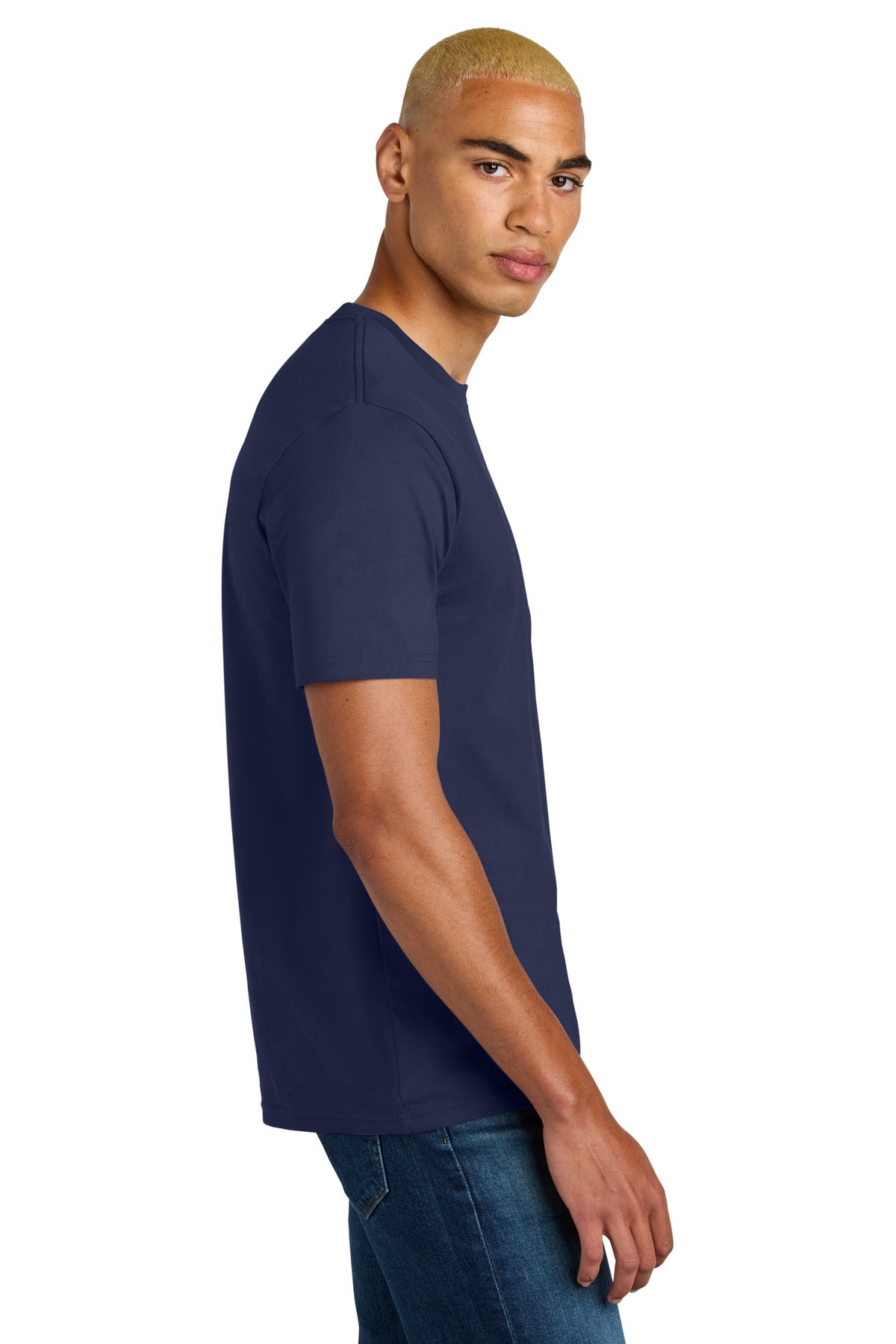 District Perfect Weight Icon Tee DT106 - Tanzanite - side