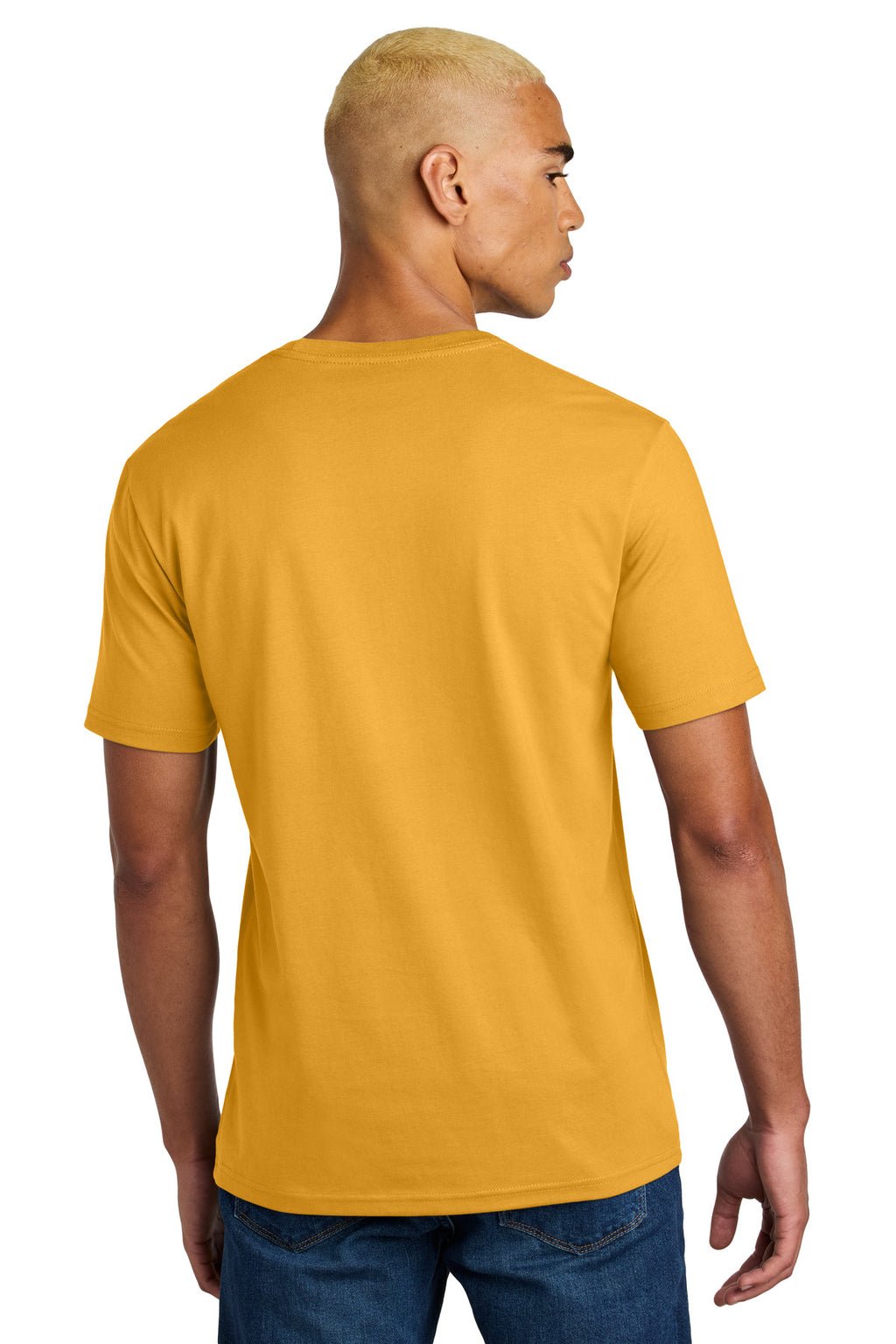 District Perfect Weight Icon Tee DT106 - Warm Gold - back