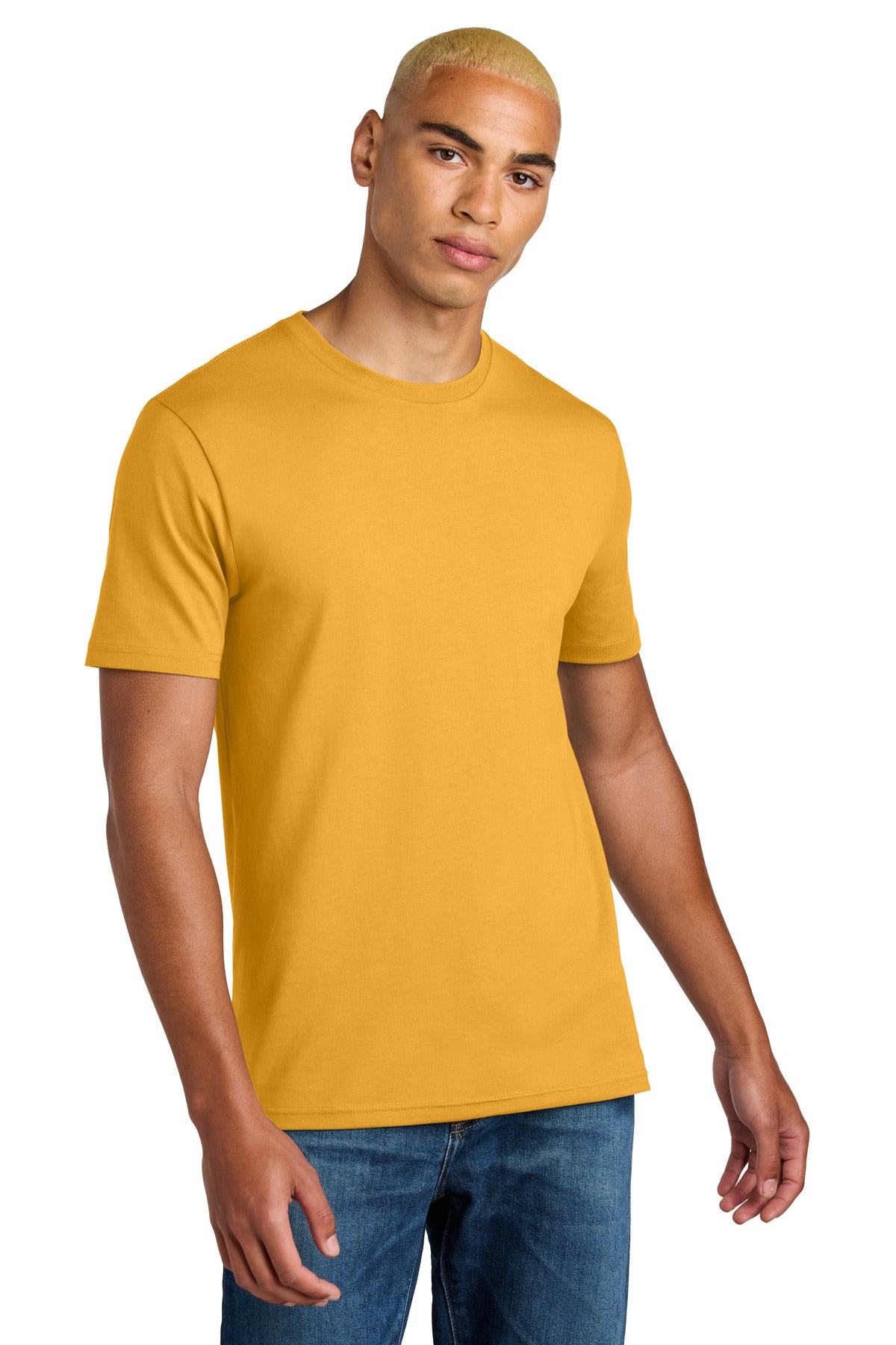 District Perfect Weight Icon Tee DT106 - Warm Gold - front