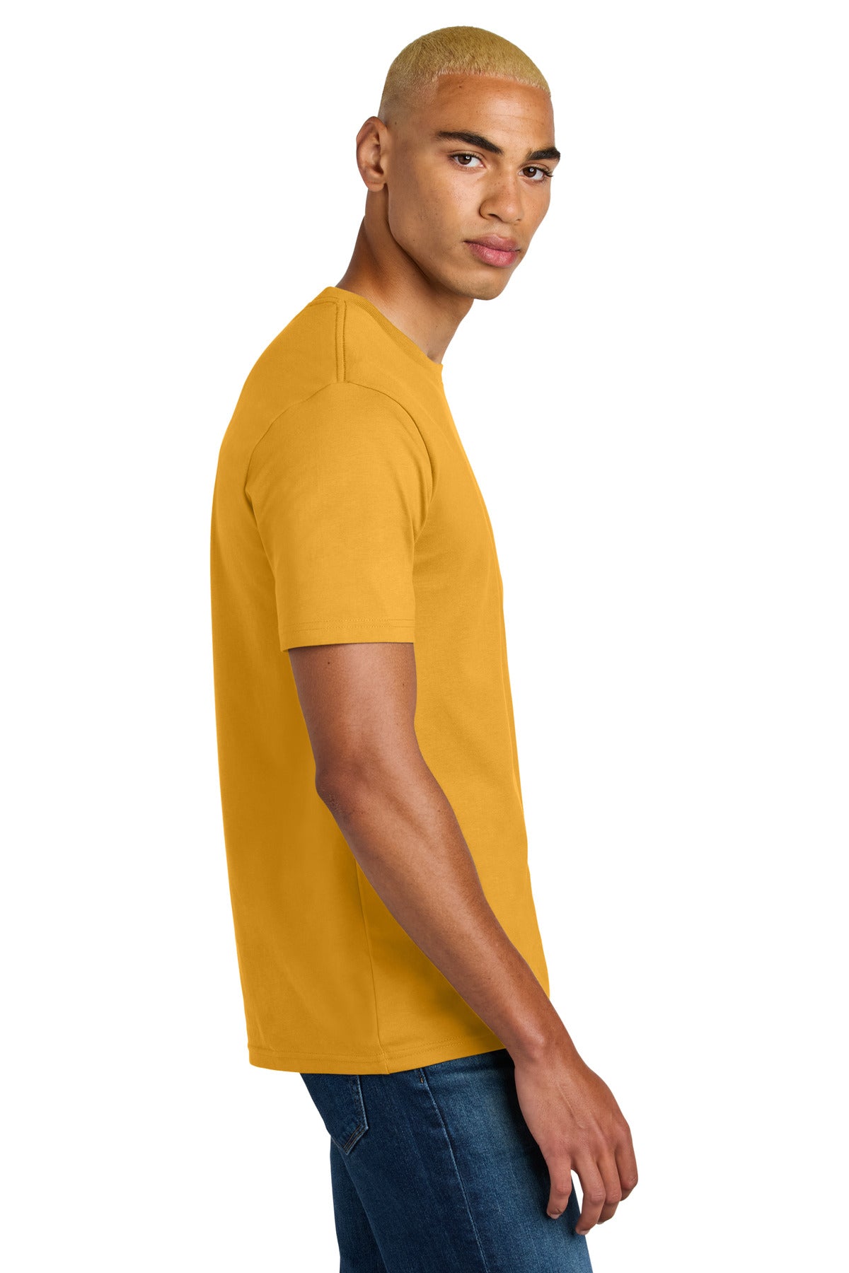 District Perfect Weight Icon Tee DT106 - Warm Gold - side