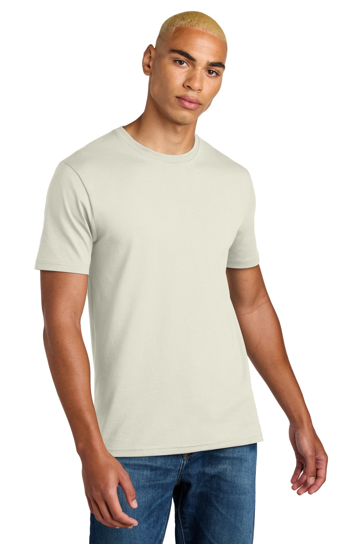 District Perfect Weight Icon Tee DT106 - White Onyx - front