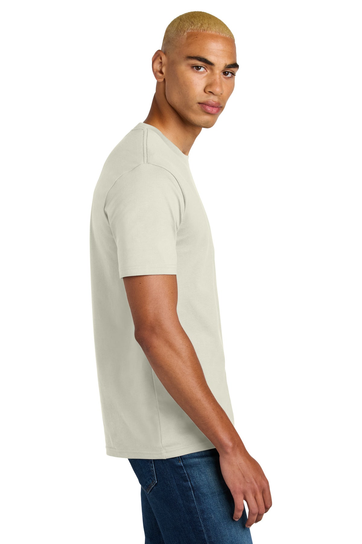 District Perfect Weight Icon Tee DT106 - White Onyx - side